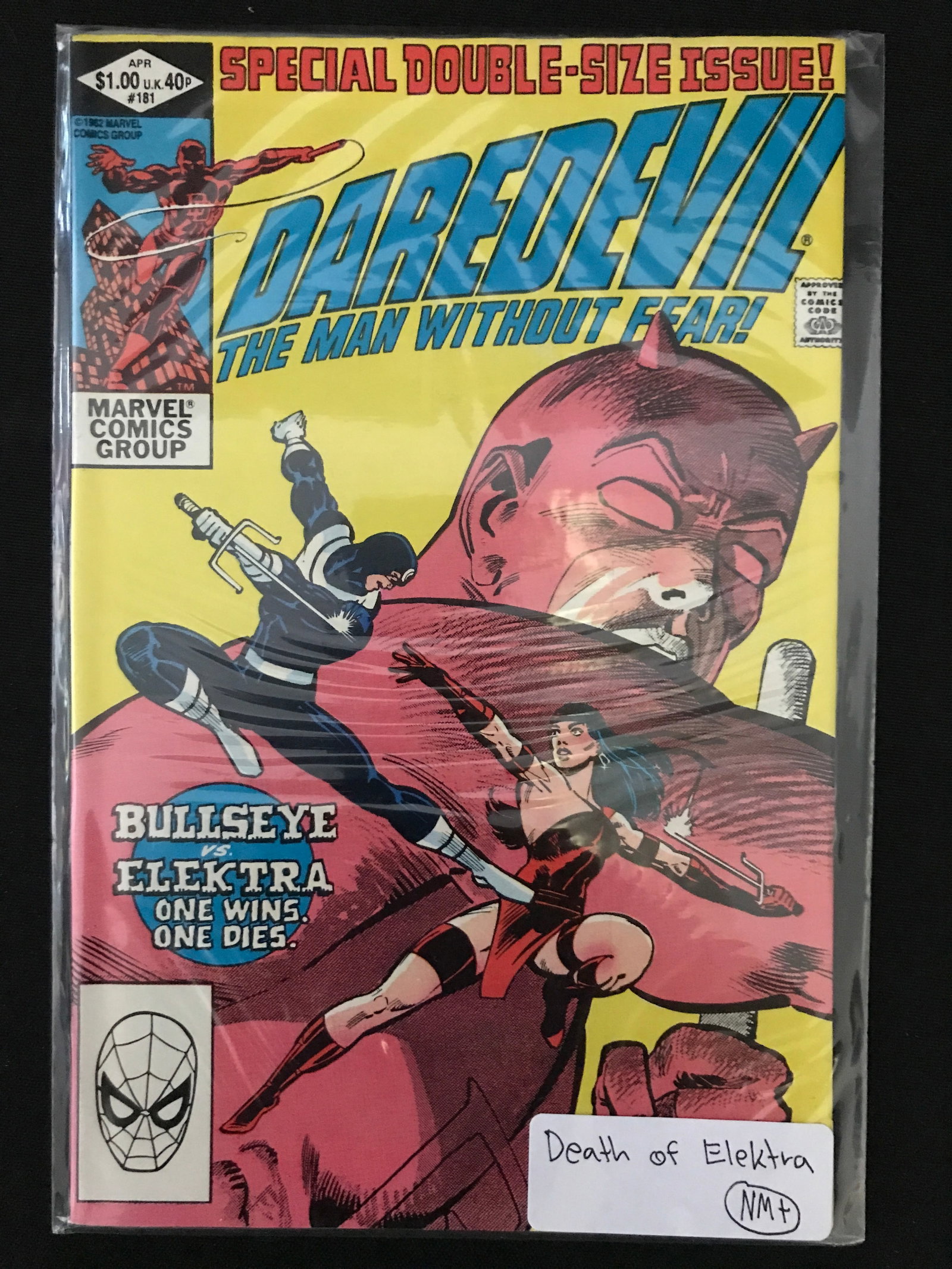 DAREDEVIL #181 DEATH OF ELEKTRA - MARVEL COMICS (1 of 1)