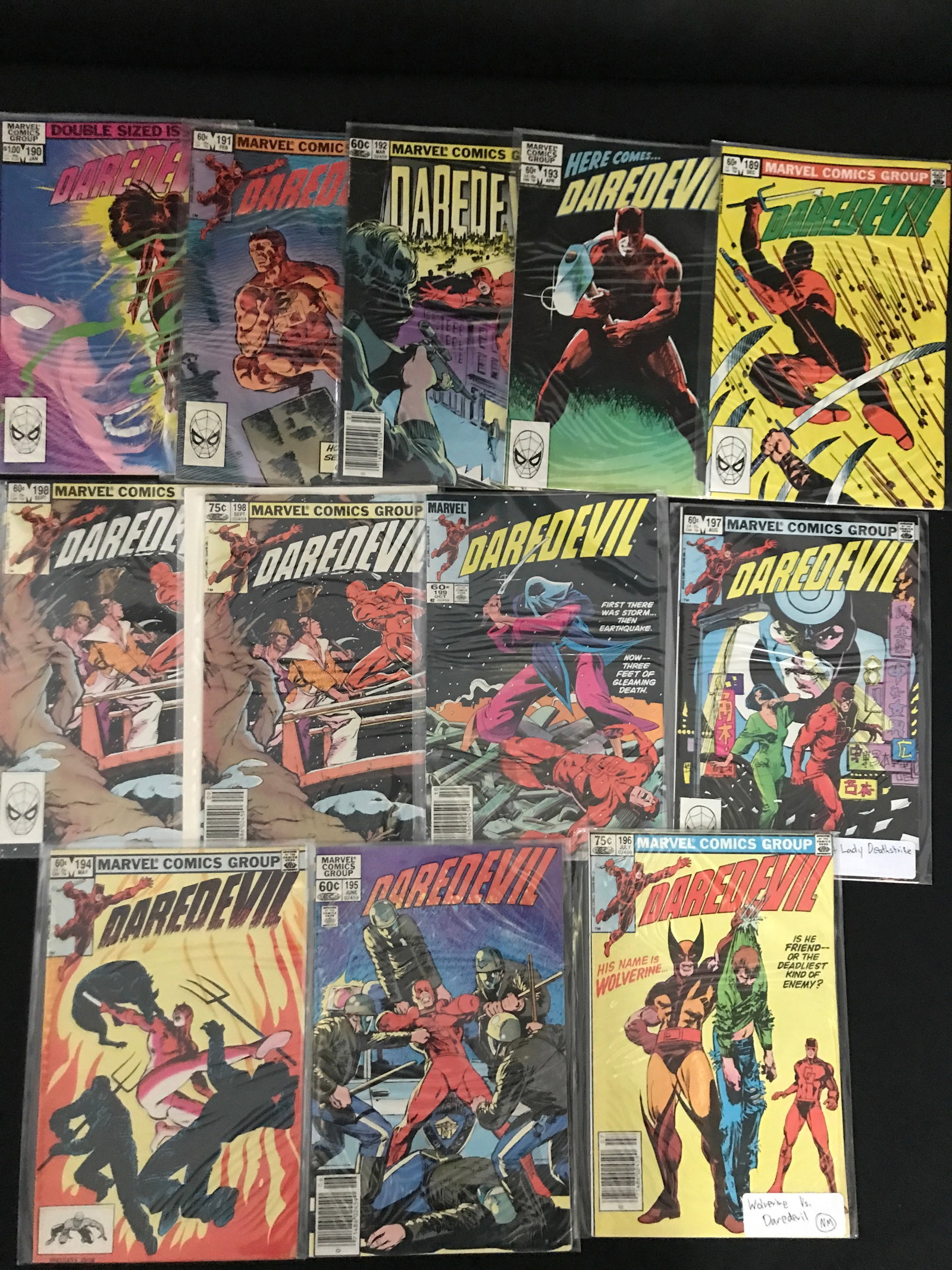 LOT OF 13 DAREDEVIL COMICS - MARVEL COMICS (1 of 1)