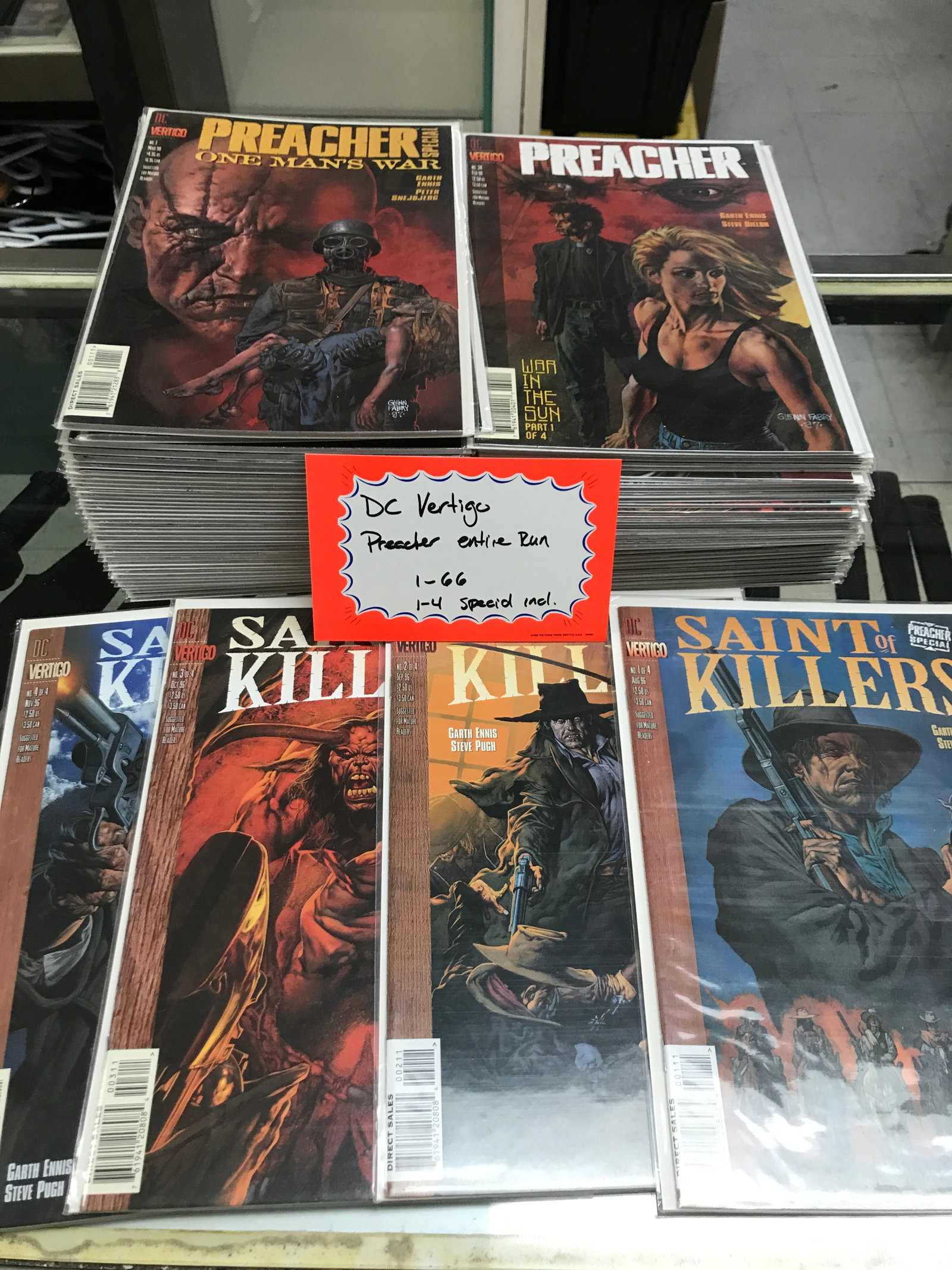 PREACHER #1 - #66 INCLUDING 4 SPECIALS - DC / VERTIGO COMICS: Prices are in Canadian dollars