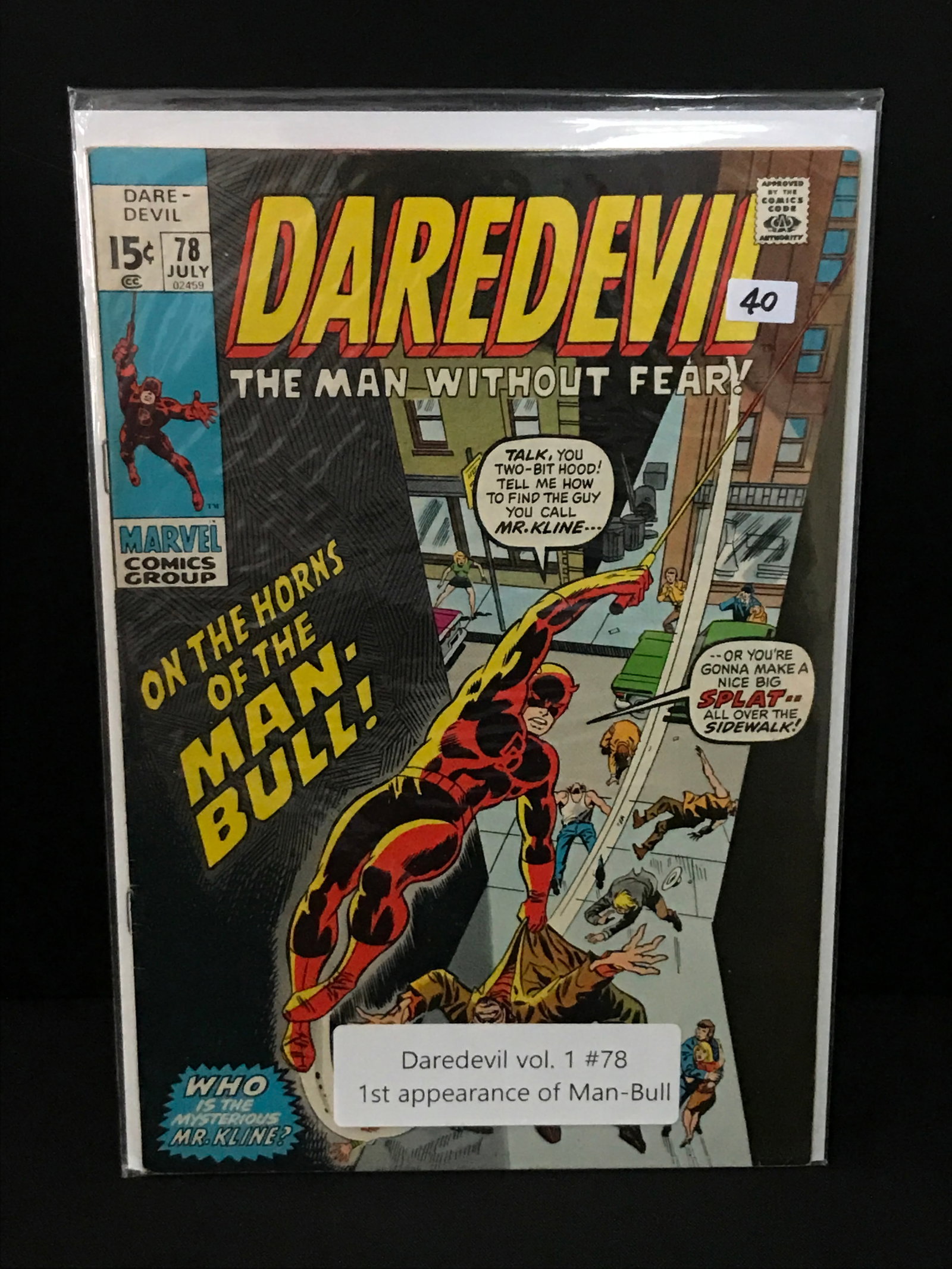 DAREDEVIL #78 1ST APP MAN-BULL - MARVEL COMICS (1 of 1)