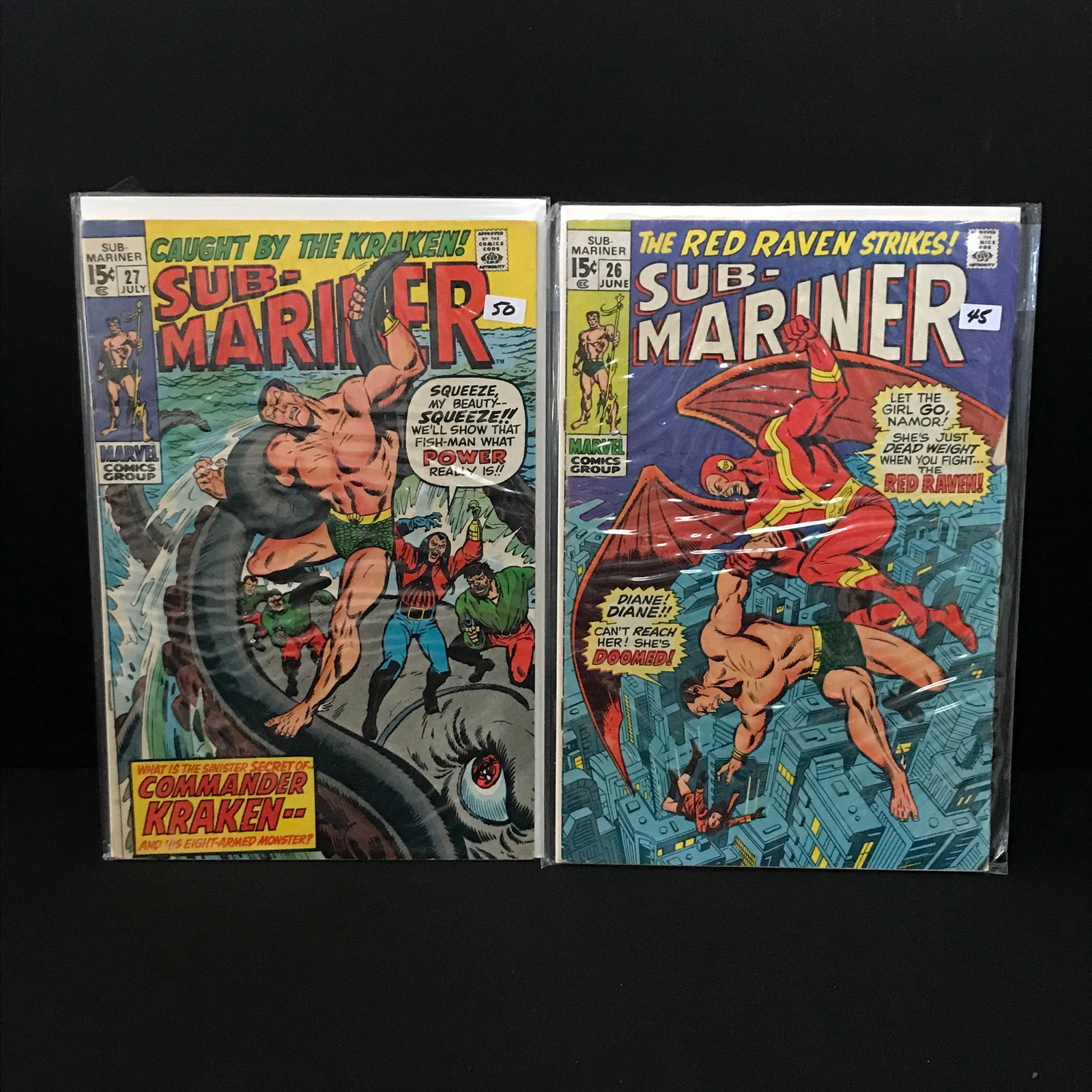LOT OF 2 SUB-MARINER COMICS #26 - #27 - MARVEL COMICS: Prices are in Canadian dollars