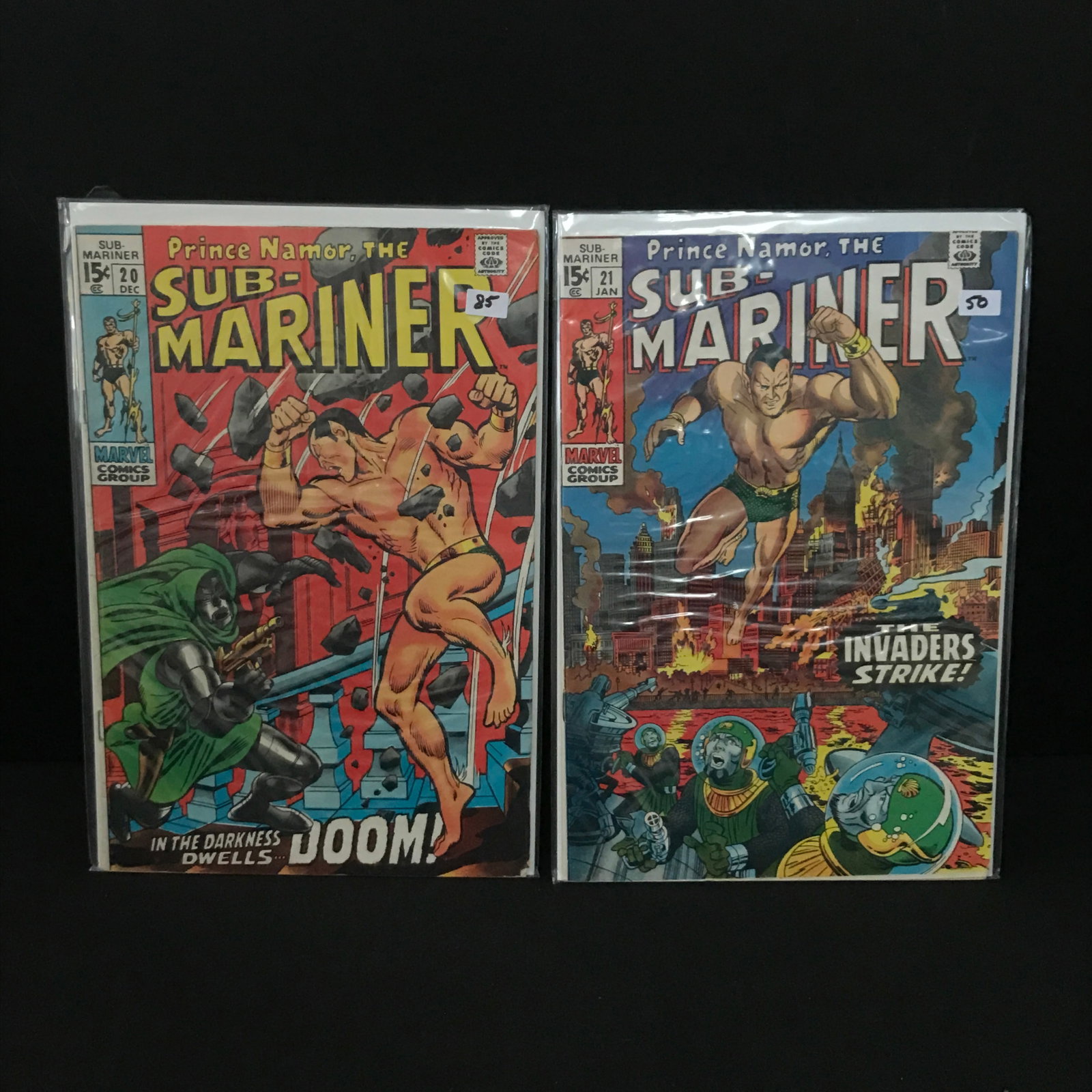 LOT OF 2 SUB-MARINER COMICS #20 - #21 - MARVEL COMICS: Prices are in Canadian dollars