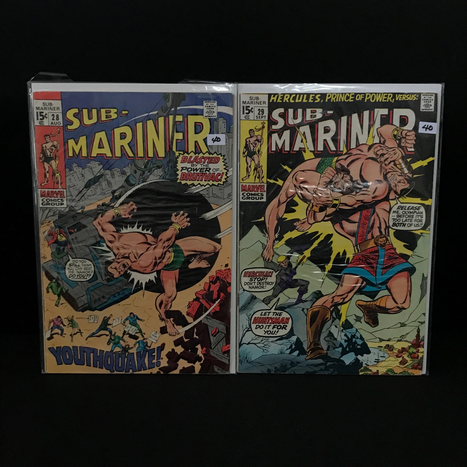 LOT OF 2 SUB-MARINER COMICS #28 - #29 - MARVEL COMICS: Prices are in Canadian dollars