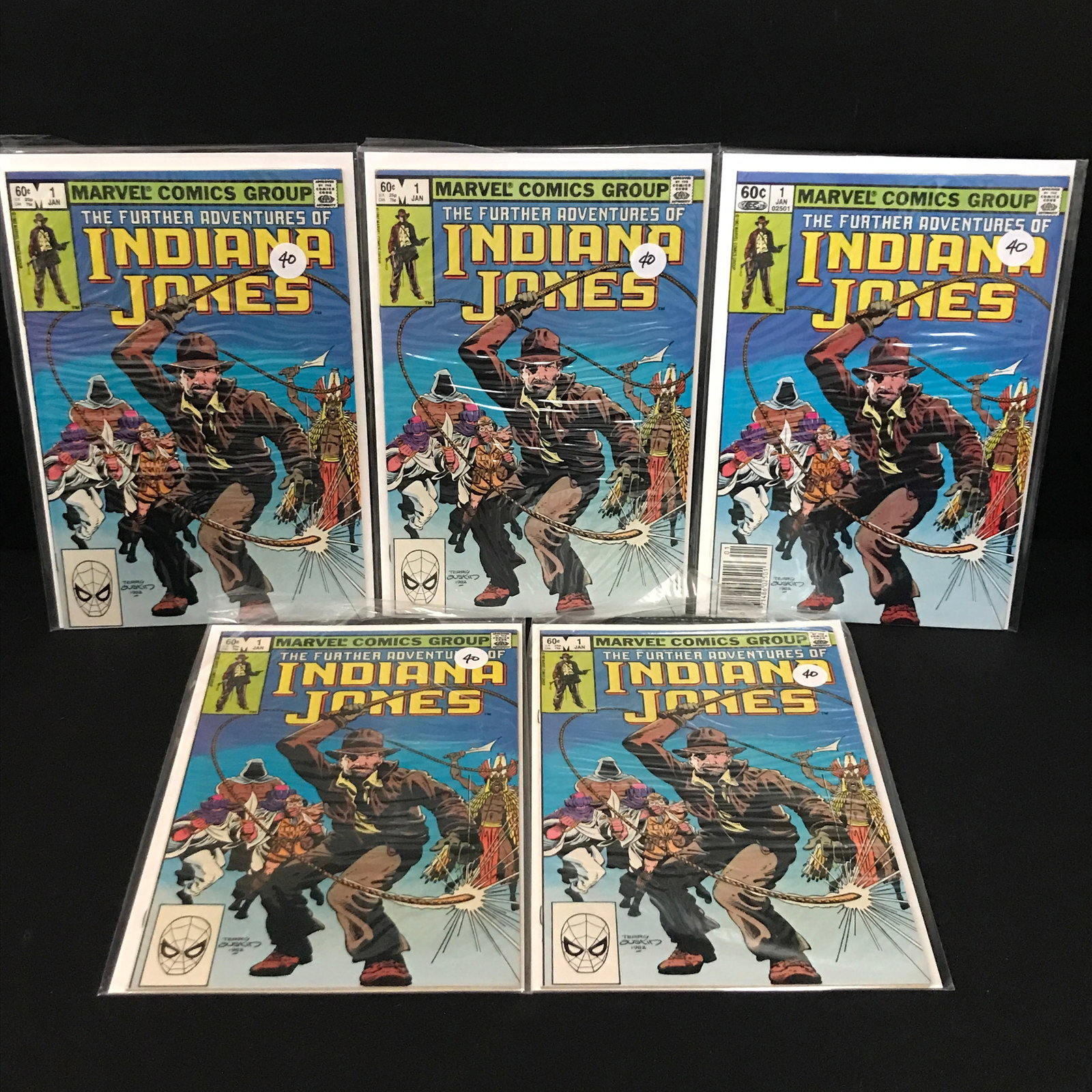 LOT OF 5 INDIANA JONES COMICS ALL #1'S - MARVEL COMICS: Prices are in Canadian dollars
