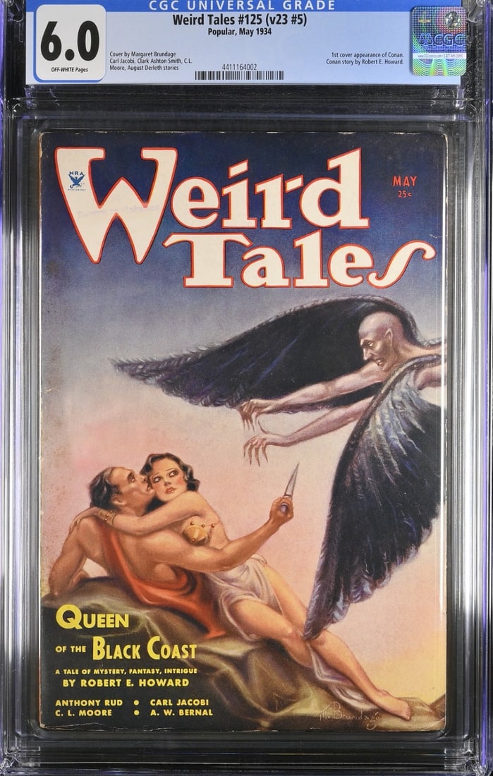 BIG KEY WEIRD TALES NO.125 (1934) 1ST COVER OF CONAN (CGC 6.0: Prices are in Canadian dollars