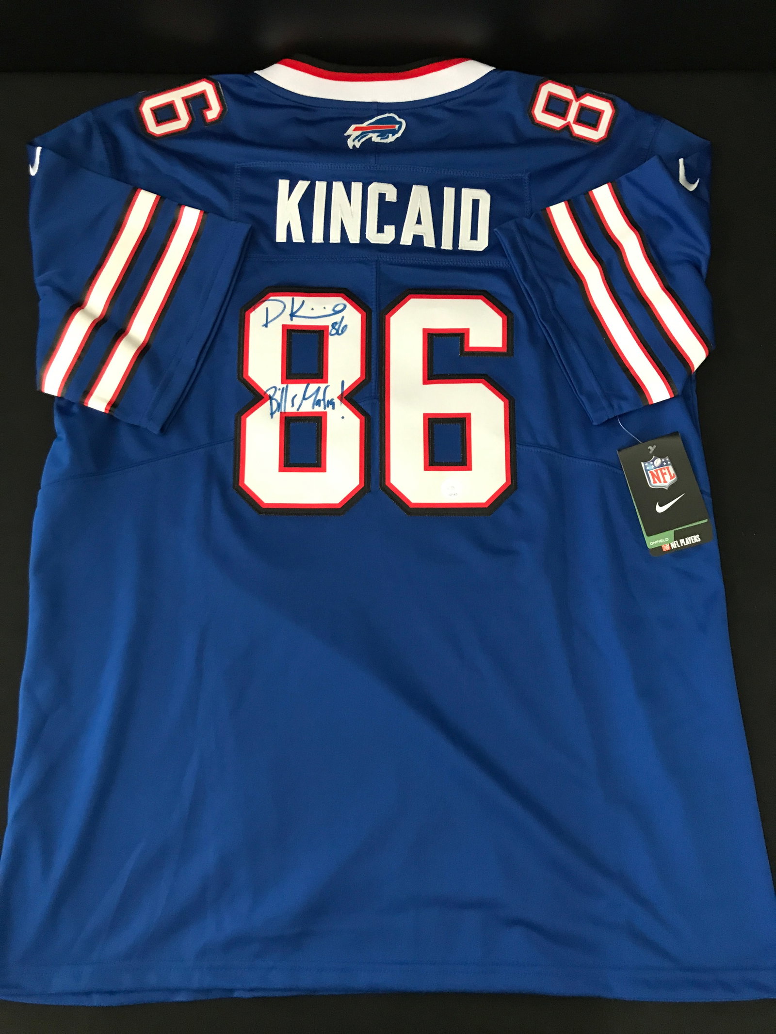 DALTON KINCAID SIGNED BUFFALO BILLS CUSTOM FOOTBALL JERSEY - KB COA: Prices are in Canadian dollars