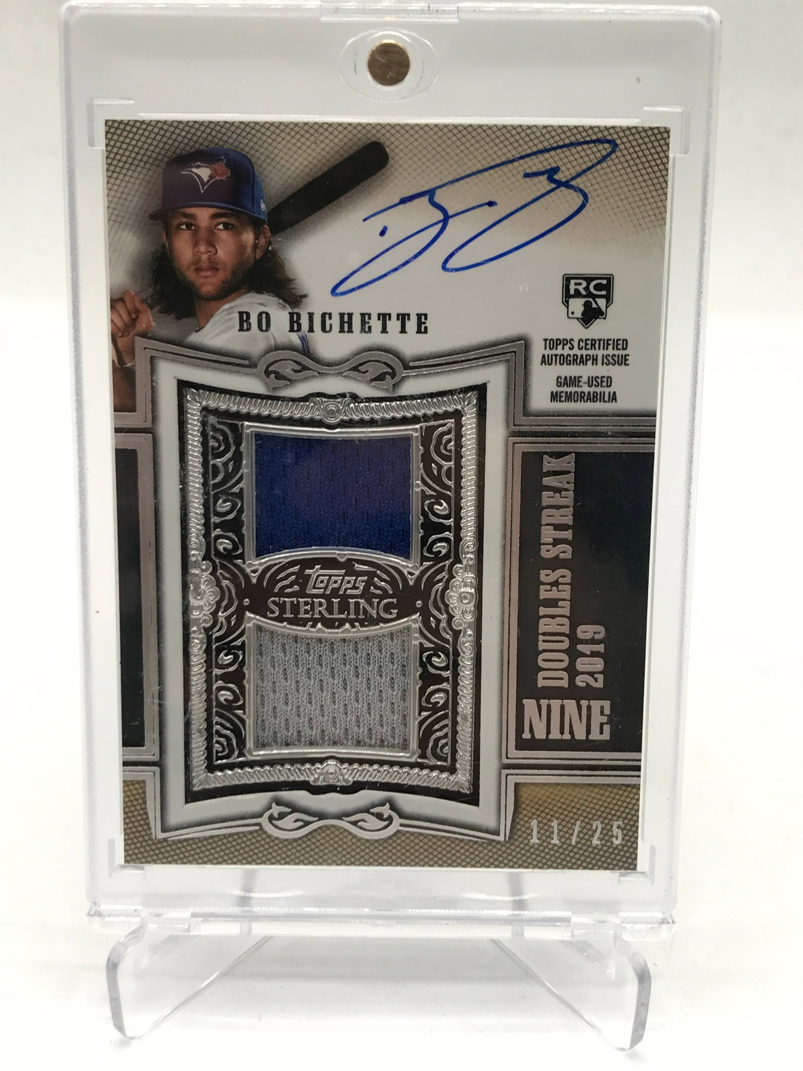 2020 TOPPS CERTIFIED AUTOGRAPH ISSUE BO BICHETTE SIGNED DUAL PATCH ROOKIE TRADING CARD 11/25: Prices are in Canadian dollars