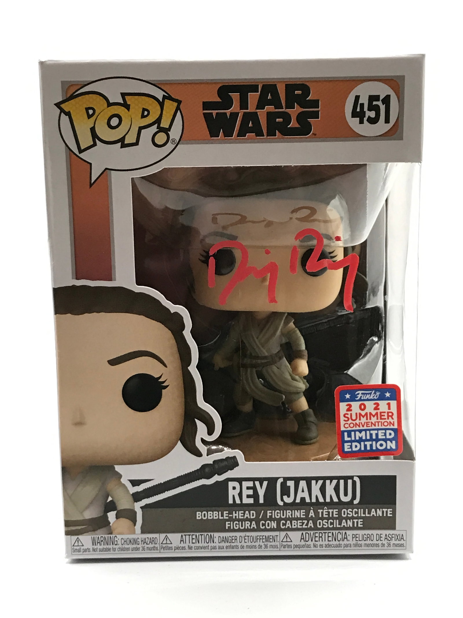 DAISY RIDLEY SIGNED REY STAR WARS FUNKO POP - HOLLYWOOD COA (1 of 2)
