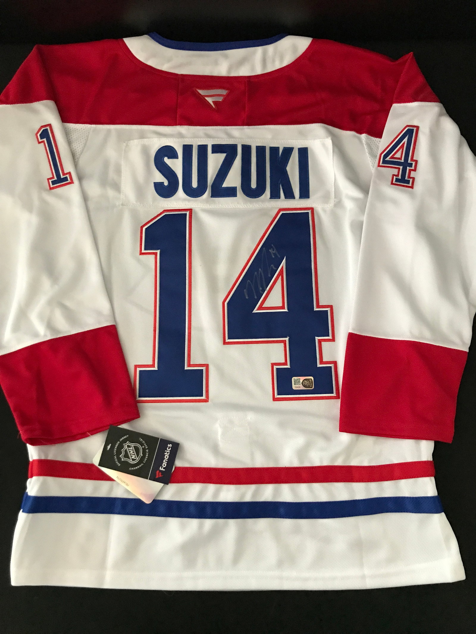 NICK SUZUKI SIGNED MONTREAL CANADIENS CUSTOM HOCKEY JERSEY - ELITE COA: Prices are in Canadian dollars