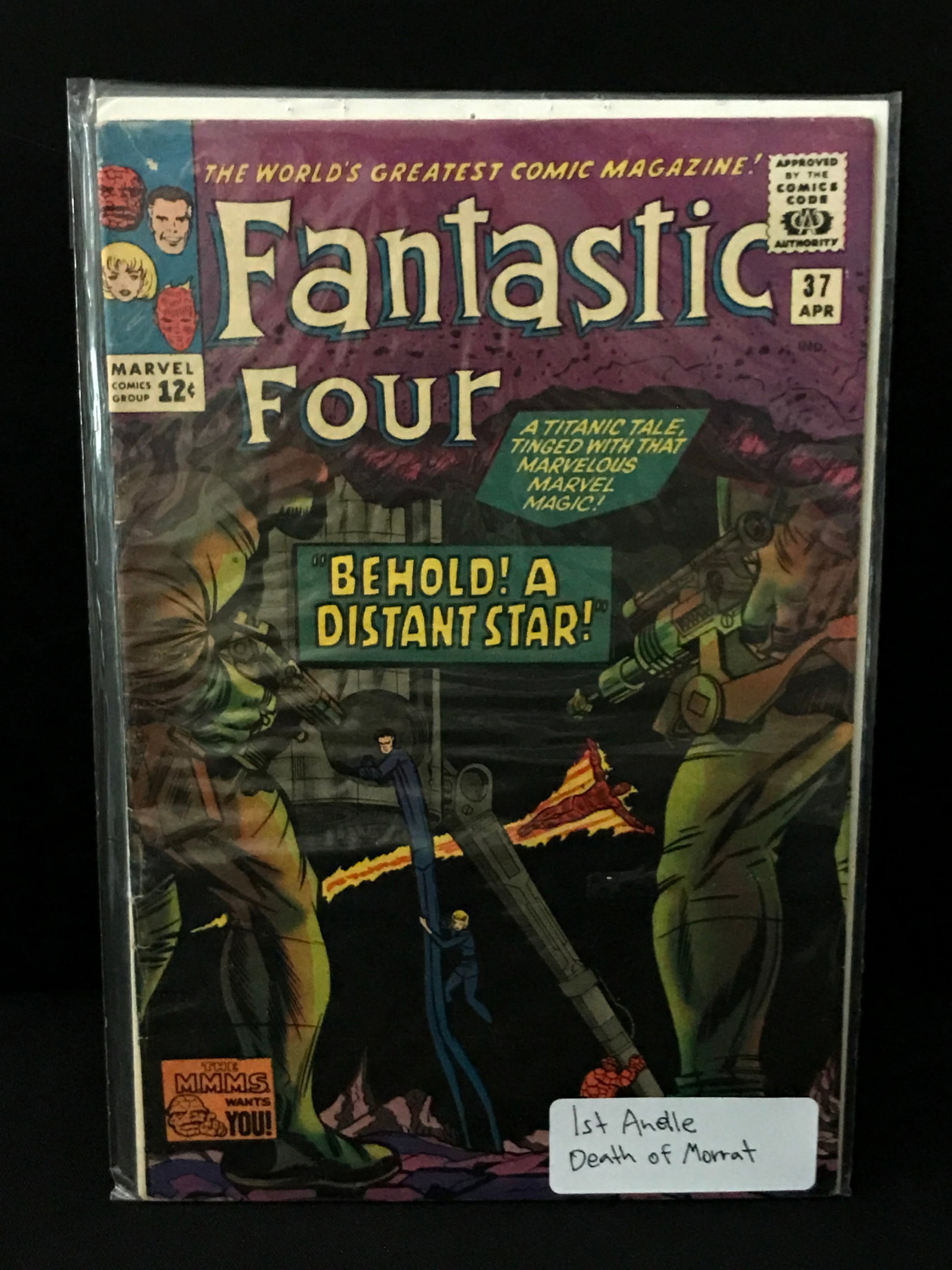 FANTASTIC FOUR #37 DEATH OF MORRAT - MARVEL COMICS (1 of 1)