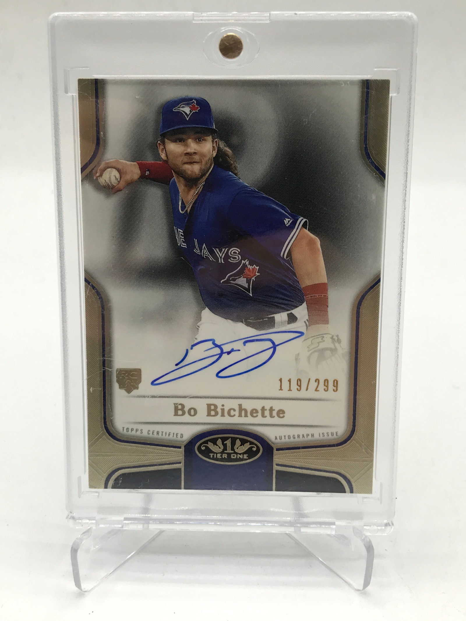 2020 TOPPS TIER ONE BASEBALL BO BICHETTE SIGNED ROOKIE CARD 119/299: Prices are in Canadian dollars