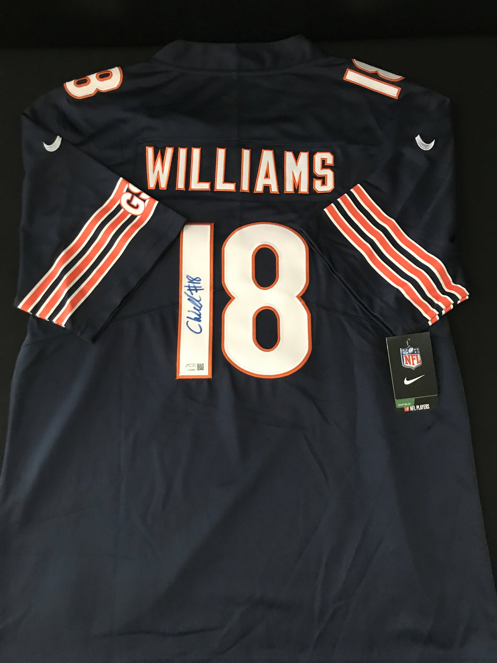 CALEB WILLIAMS SIGNED CHICAGO BEARS CUSTOM FOOTBALL JERSEY - ACE COA: Prices are in Canadian dollars
