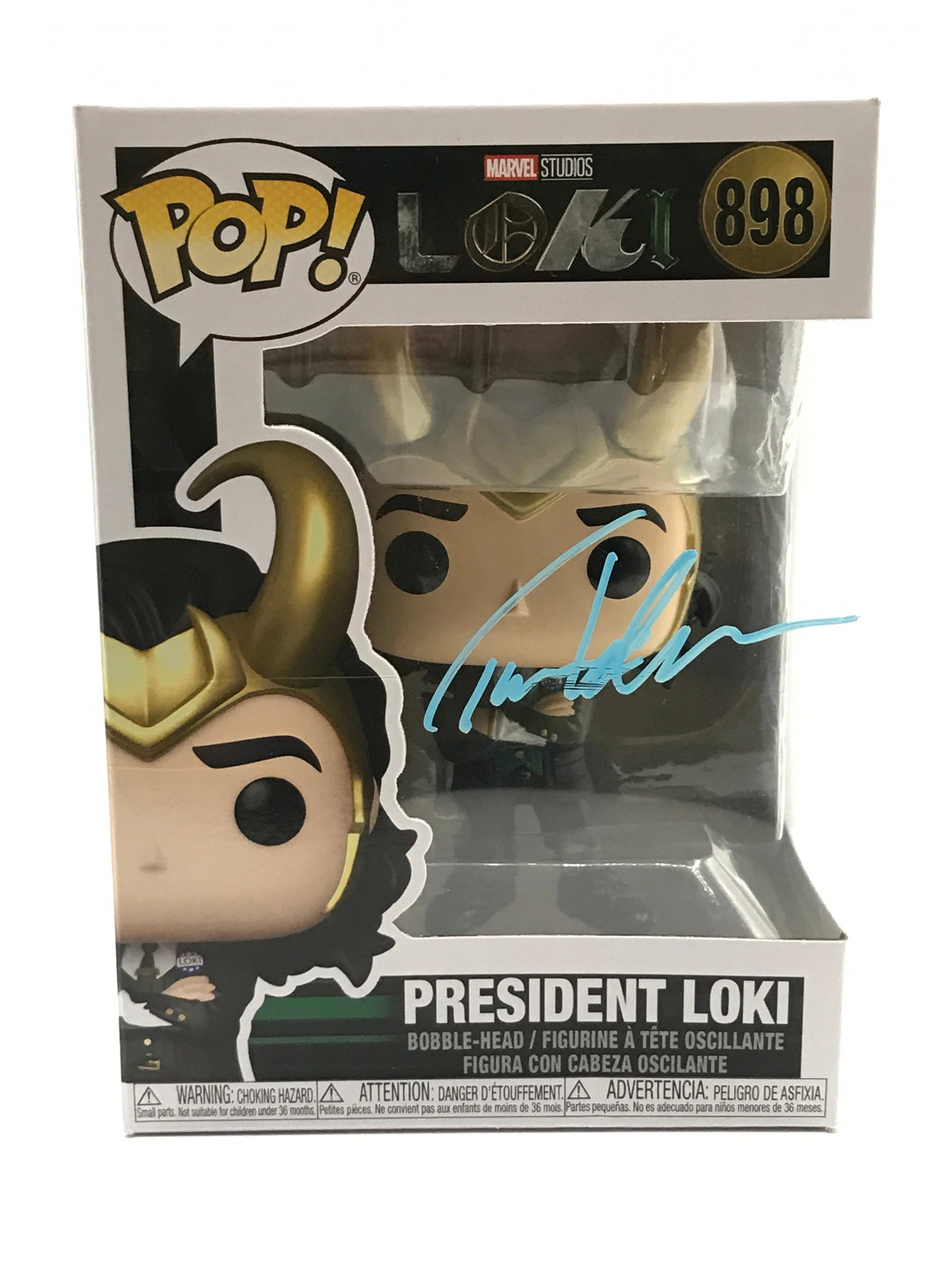 TOM HIDDLESTON SIGNED LOKI FUNKO POP - KB COA: Prices are in Canadian dollars