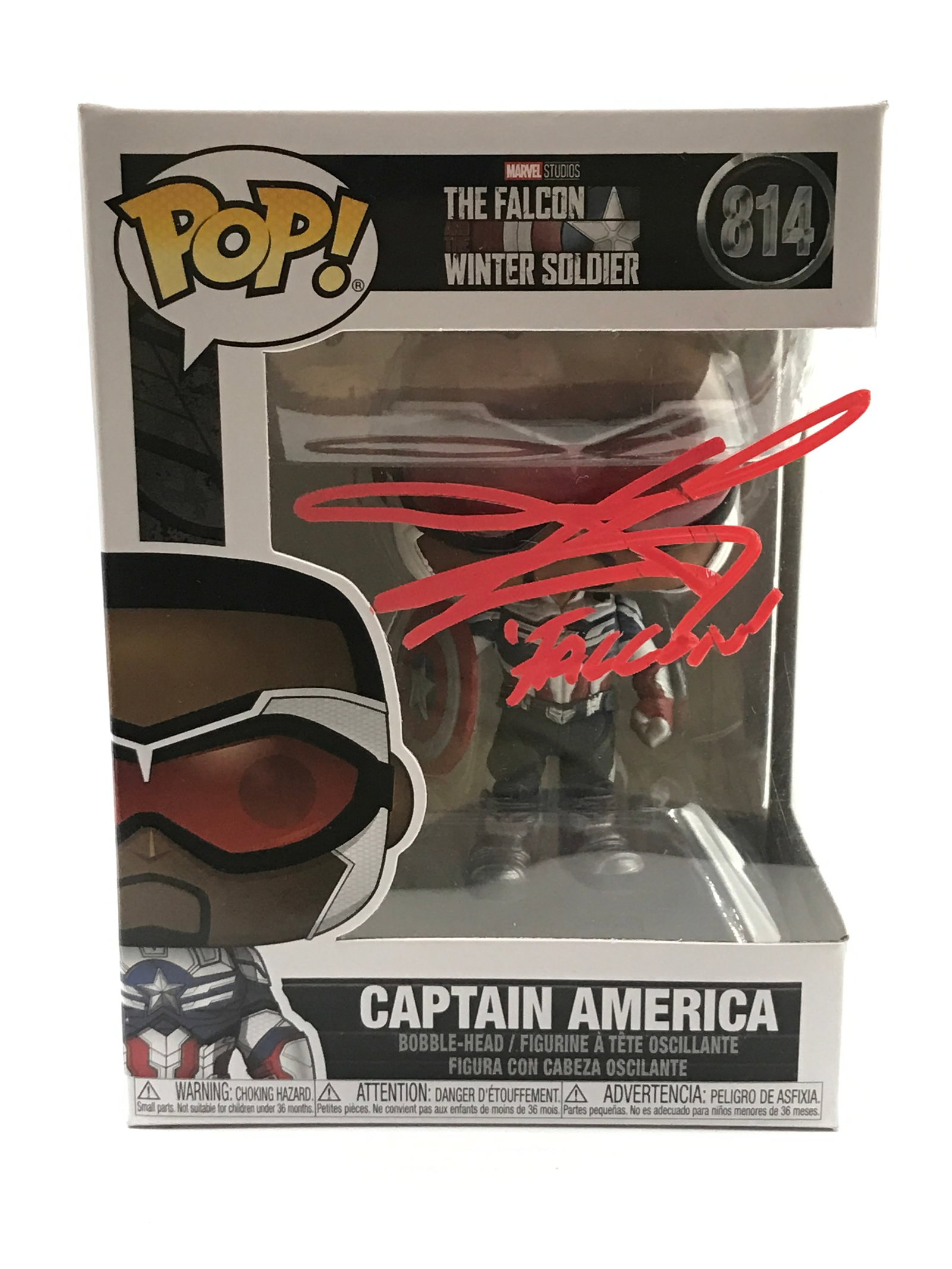 ANTHONY MACKIE SIGNED CAPTAIN AMERICA FUNKO POP - KB COA: Prices are in Canadian dollars