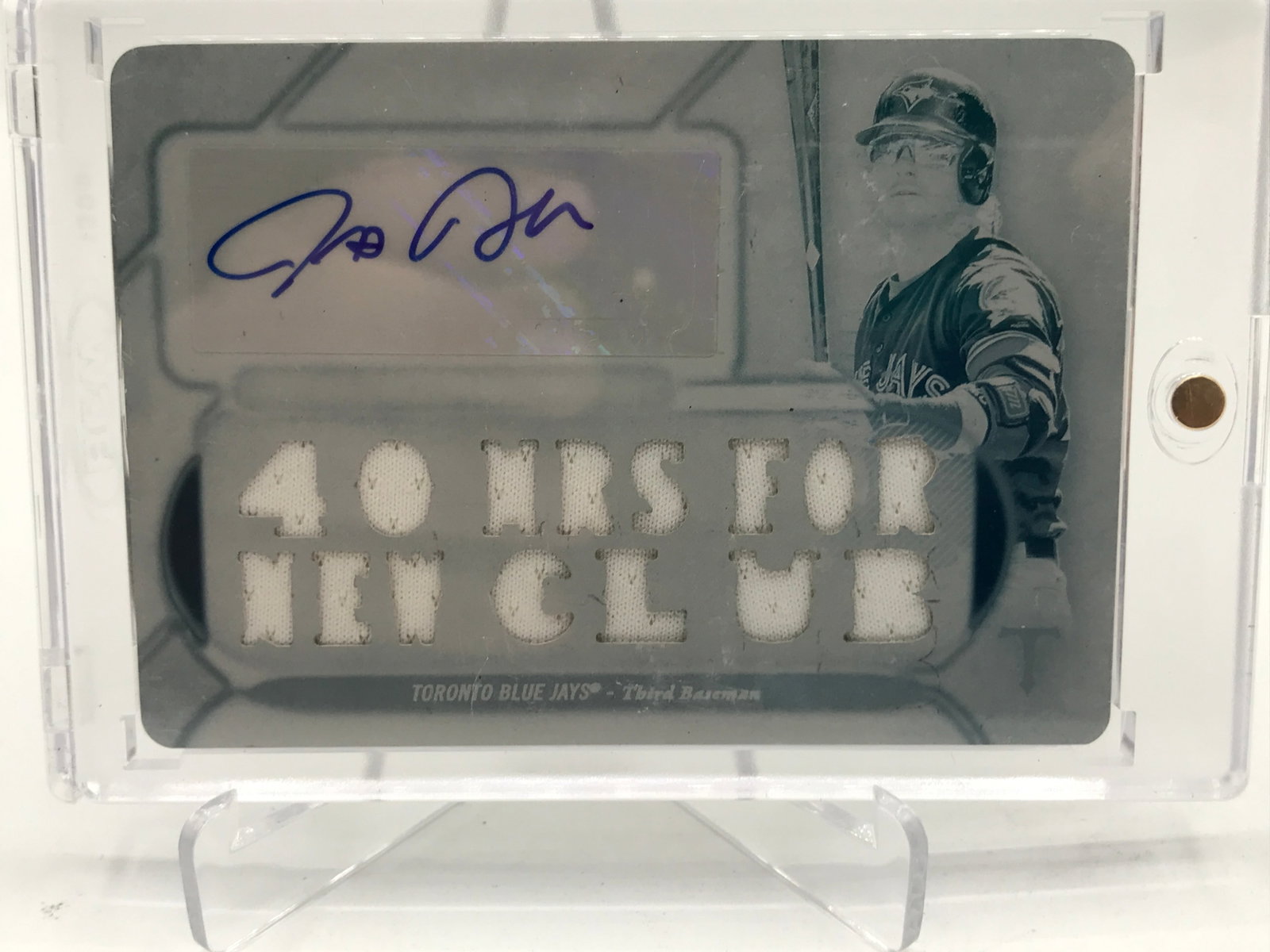 2017 TOPPS JOSH DONALDSON SIGNED 40 HMRS FOR NEW CLUB PRINTING PLATE 1/1: Prices are in Canadian dollars