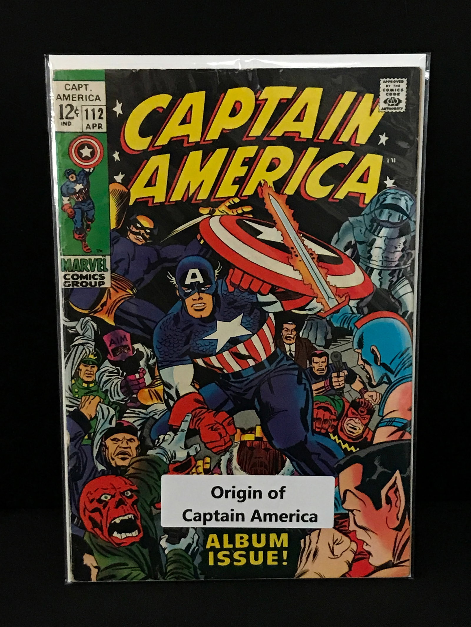 CAPTAIN AMERICA #112 ORIGIN OF CAPTAIN AMERICA - MARVEL COMICS (1 of 1)