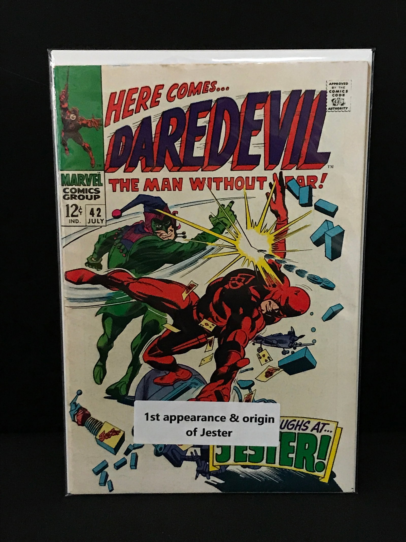 DAREDEVIL #42 1ST APP & ORIGIN OF THE JESTER - MARVEL COMICS: Prices are in Canadian dollars