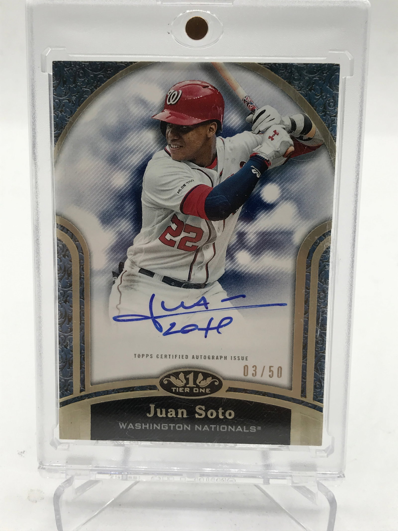 2020 TOPPS TIER ONE BASEBALL JUAN SOTO SIGNED TRADING CARD 03/50: Prices are in Canadian dollars