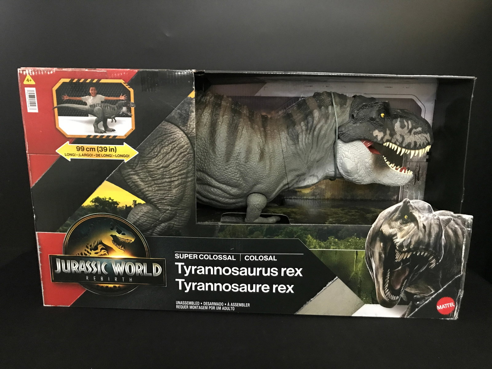 JURASSIC WORLD TYRANNOSAURUS REX SUPER COLOSAL FIGURE IN ORIGINAL PACKAGING: Prices are in Canadian dollars