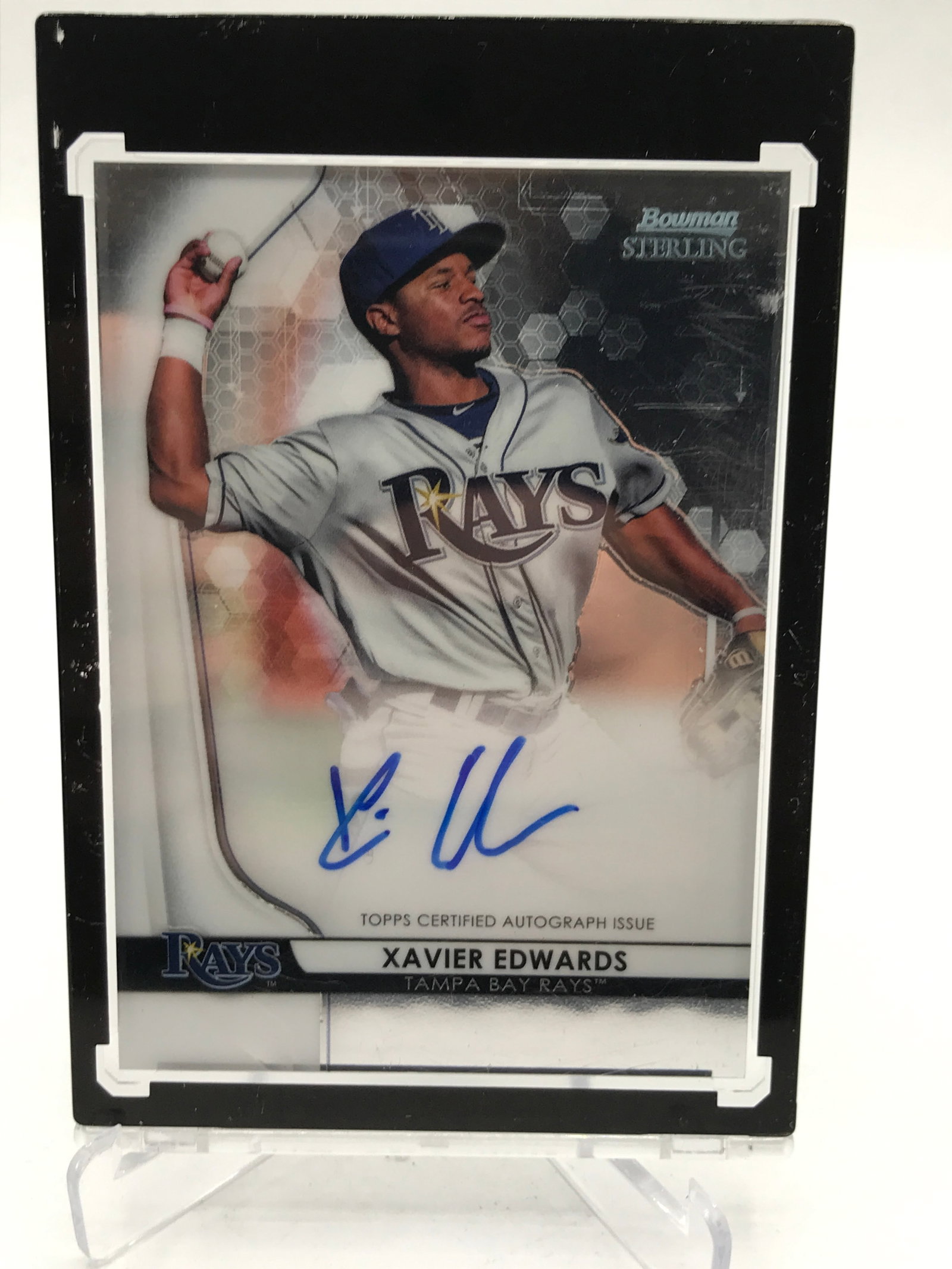 TOPPS BOWMAN STERLING CERTIFIED AUTOGRAPH ISSUE XAVIER EDWARDS SIGNED TRADING CARD: Prices are in Canadian dollars