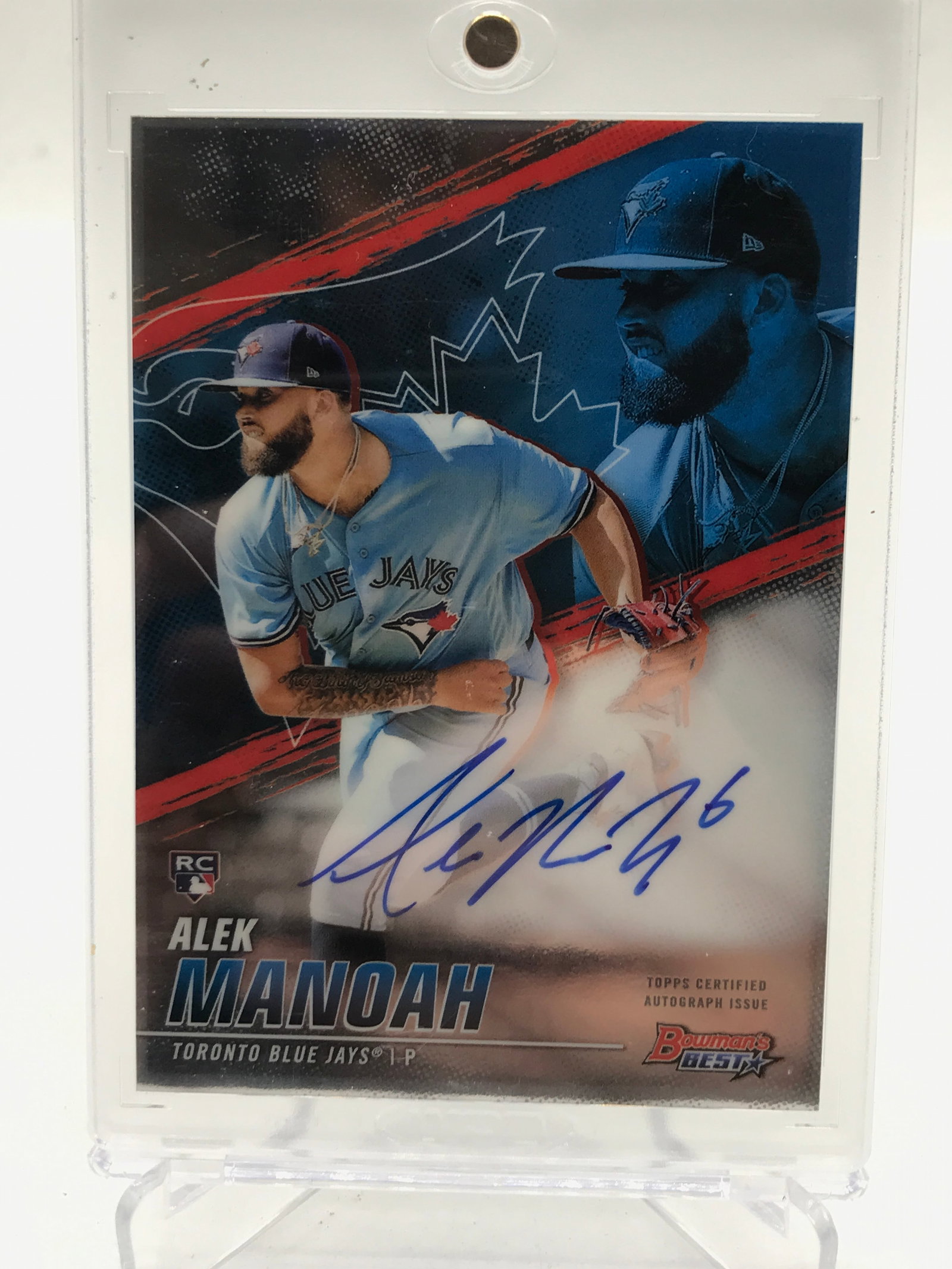 2021 BOWMAN'S BEST BASEBALL ALEK MANOAH SIGNED ROOKIE TRADING CARD (1 of 2)