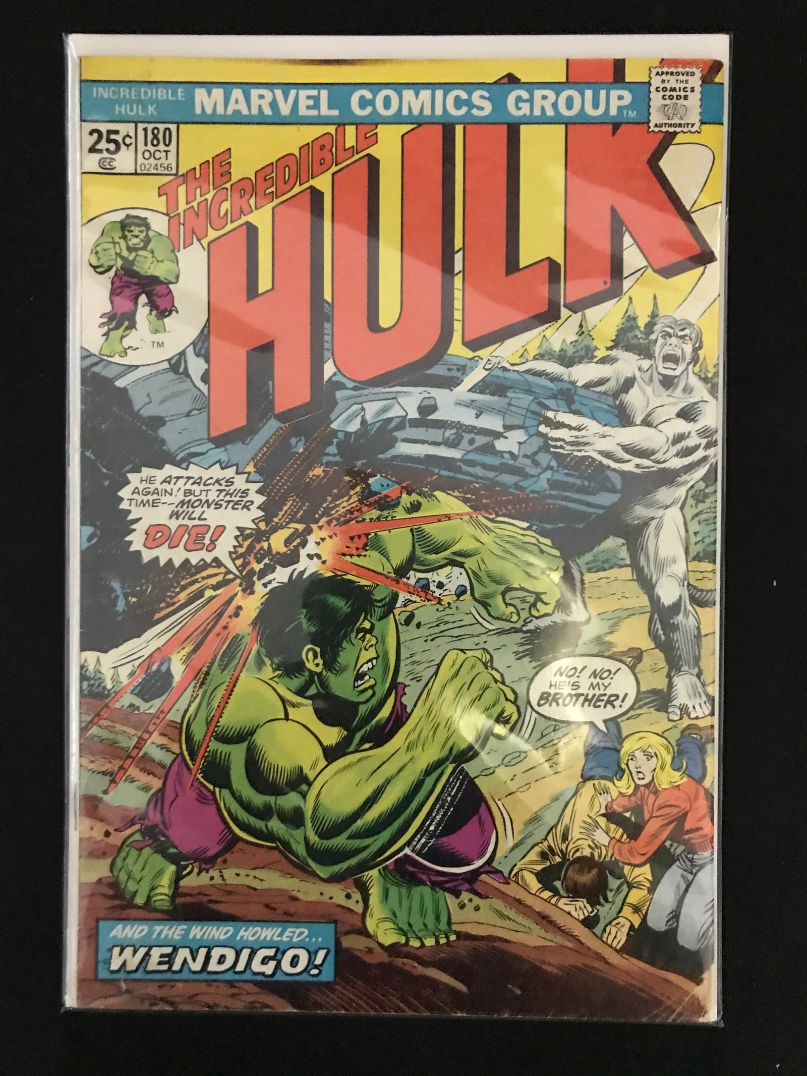 KEY ISSUE THE INCREDIBLE HULK NO.180 (1ST CAMEO WOLVERINE VALUE STAMP INCLUDED) (1 of 1)