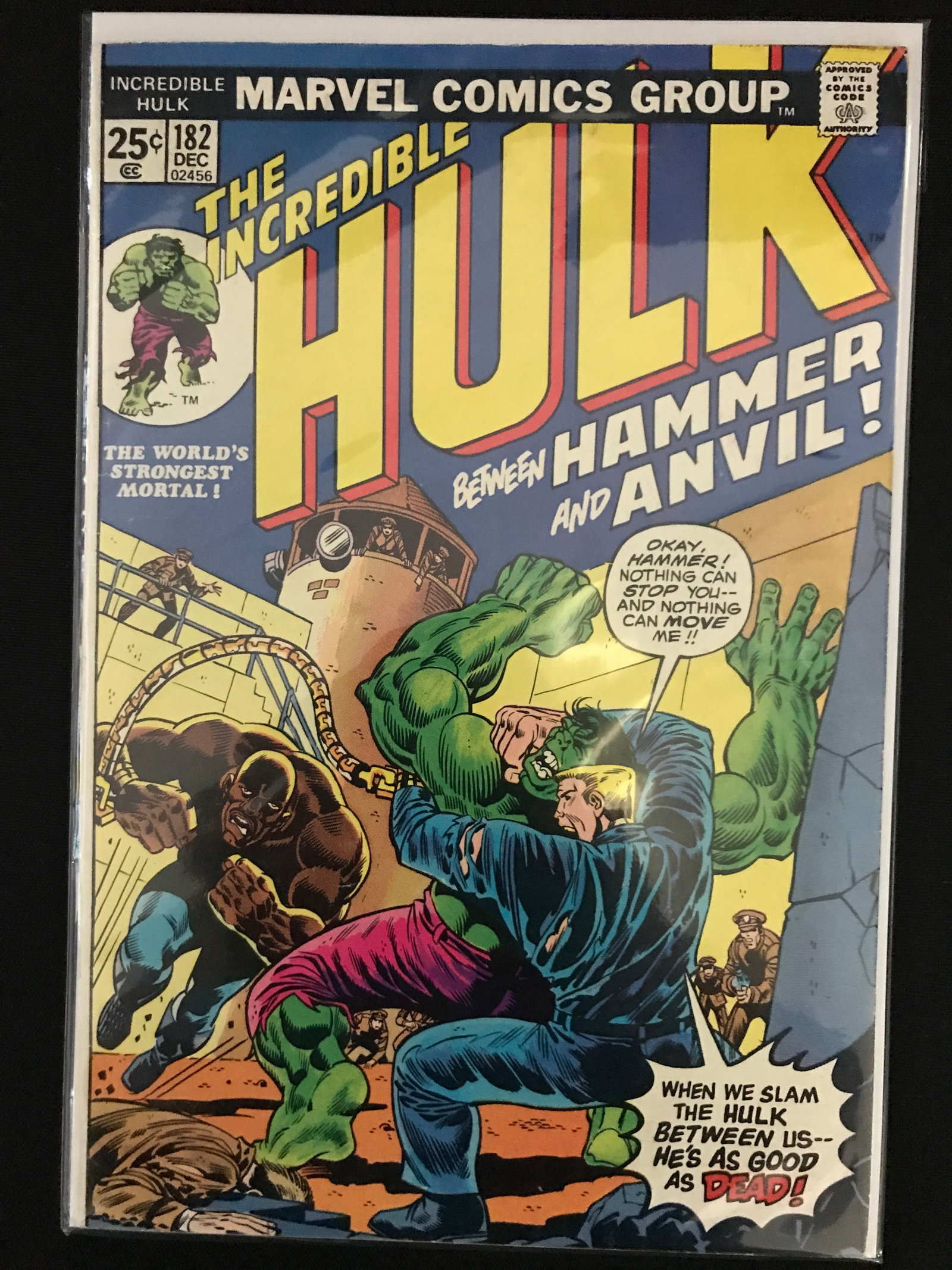 KEY ISSUE THE INCREDIBLE HULK NO.182 (WND APP WOLVERINE WITH VALUE STAMP) - MARVEL COMICS (1 of 1)