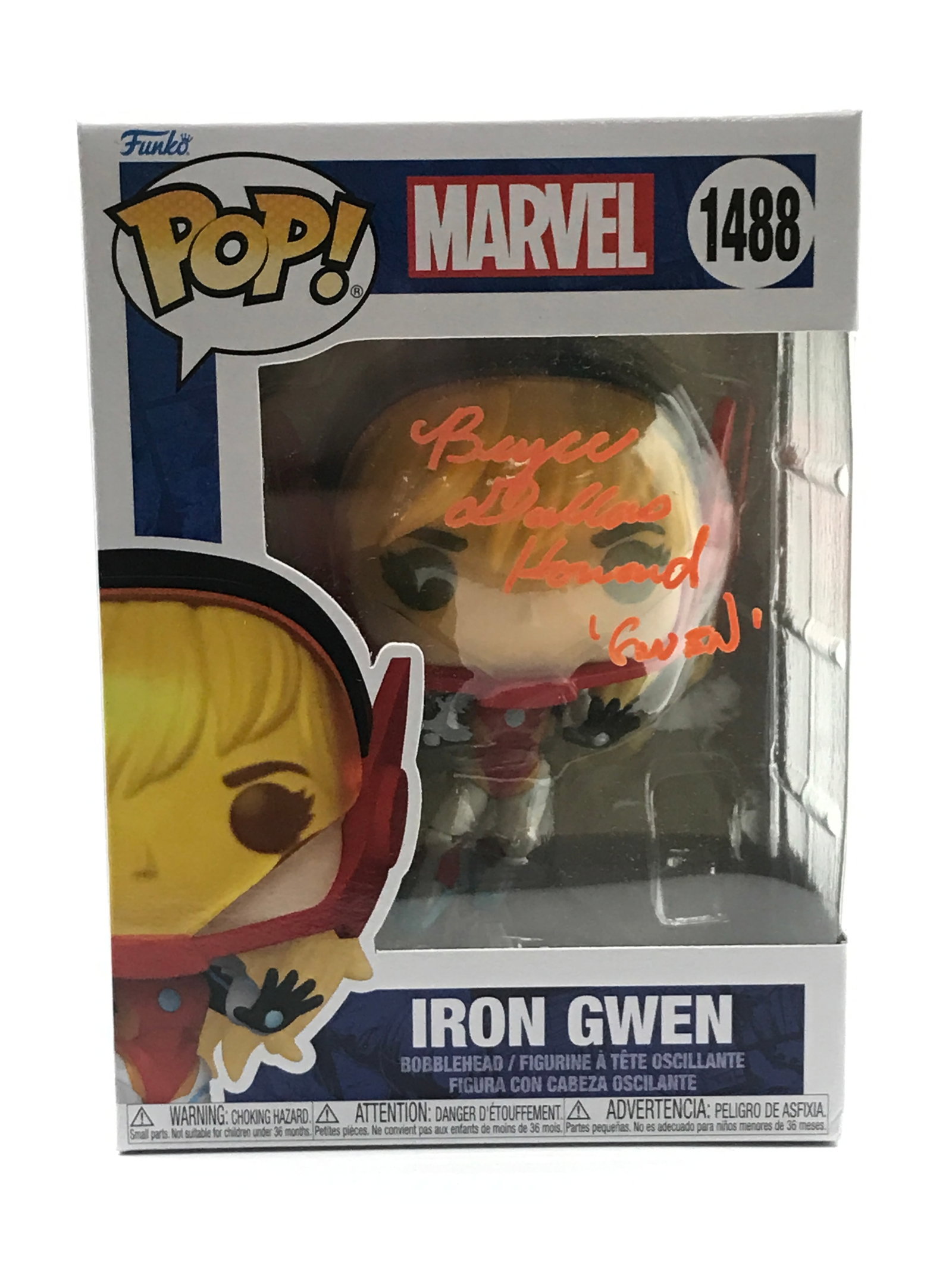 BRYCE DALLAS HOWARD SIGNED IRON GWEN FUNKO POP - WWOC COA: Prices are in Canadian dollars
