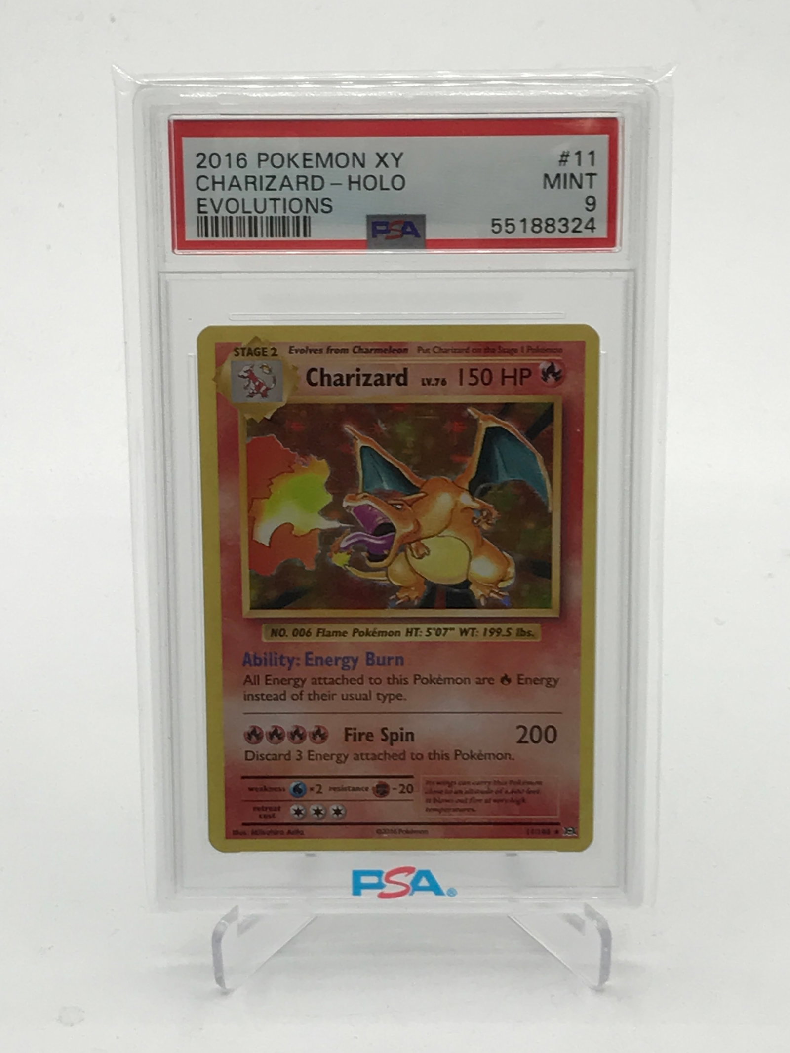 2016 POKEMON XY CHARIZARD - HOLO EVOLUTIONS - PSA GRADE 9 (1 of 1)