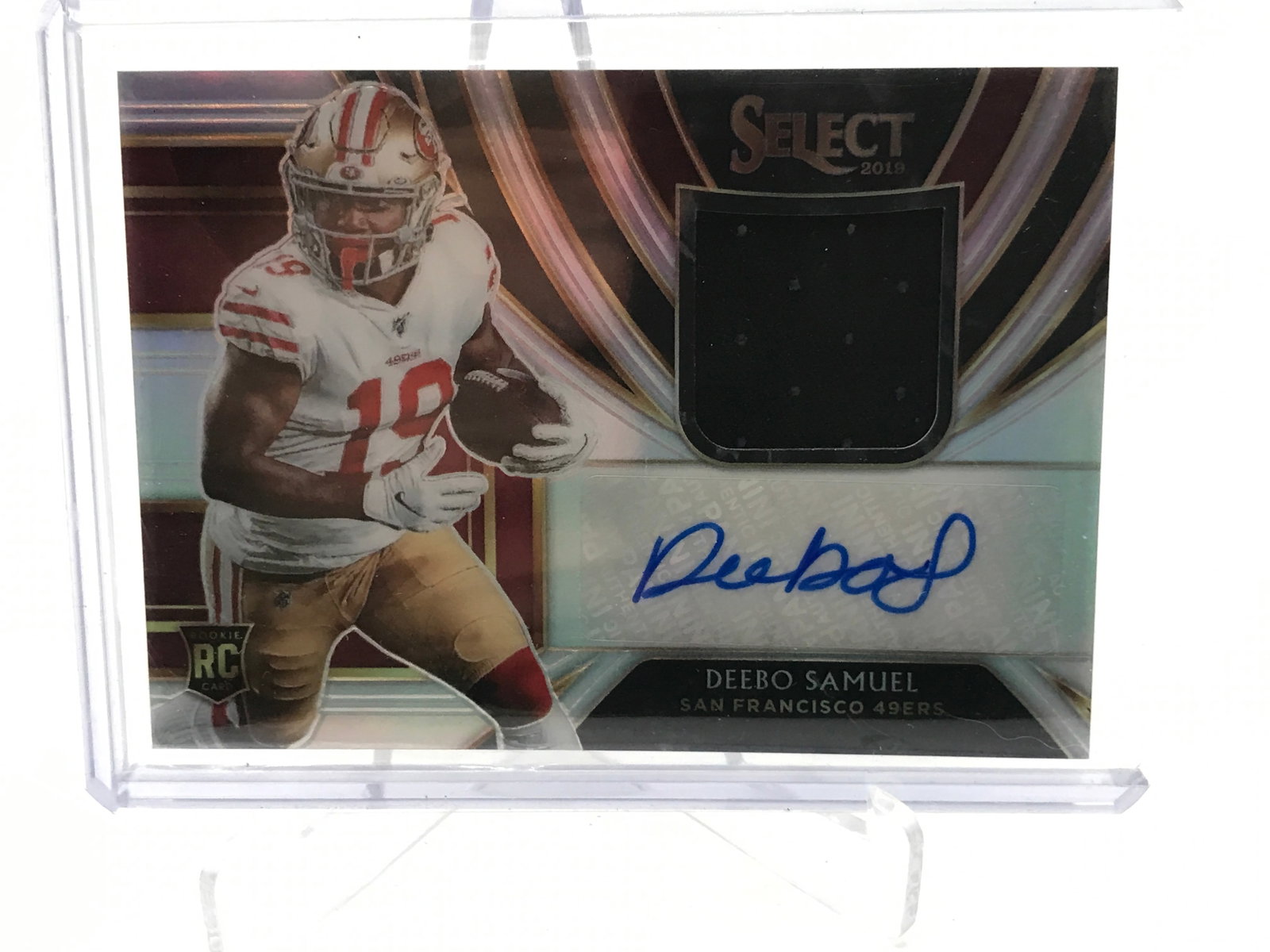 2019 PANINI SELECT FOOTBALL DEEBO SAMUEL SIGNED ROOKIE PATCH TRADING CARD 70/99: Prices are in Canadian dollars