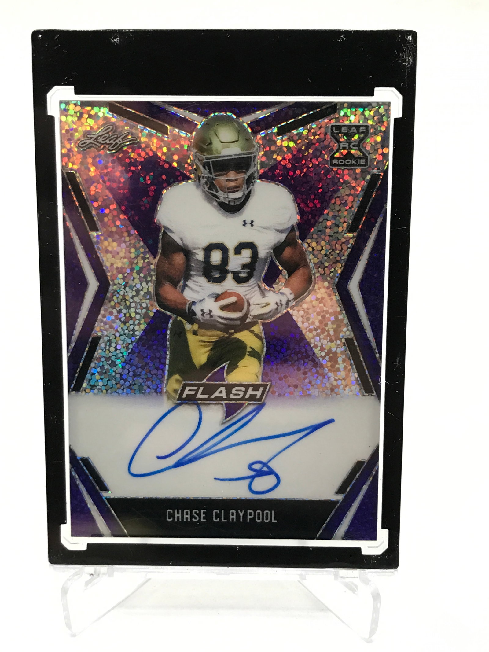 CHASE CLAYPOOL SIGNED LEAF FLASH ROOKIE TRADING CARD 09/25: Prices are in Canadian dollars