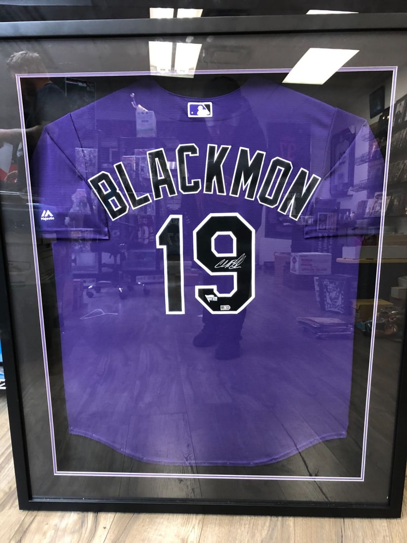 CHARLIE BLACKMON SIGNED AND FRAMED COLORADO ROCKIES JERSEY - FANATICS COA (1 of 2)