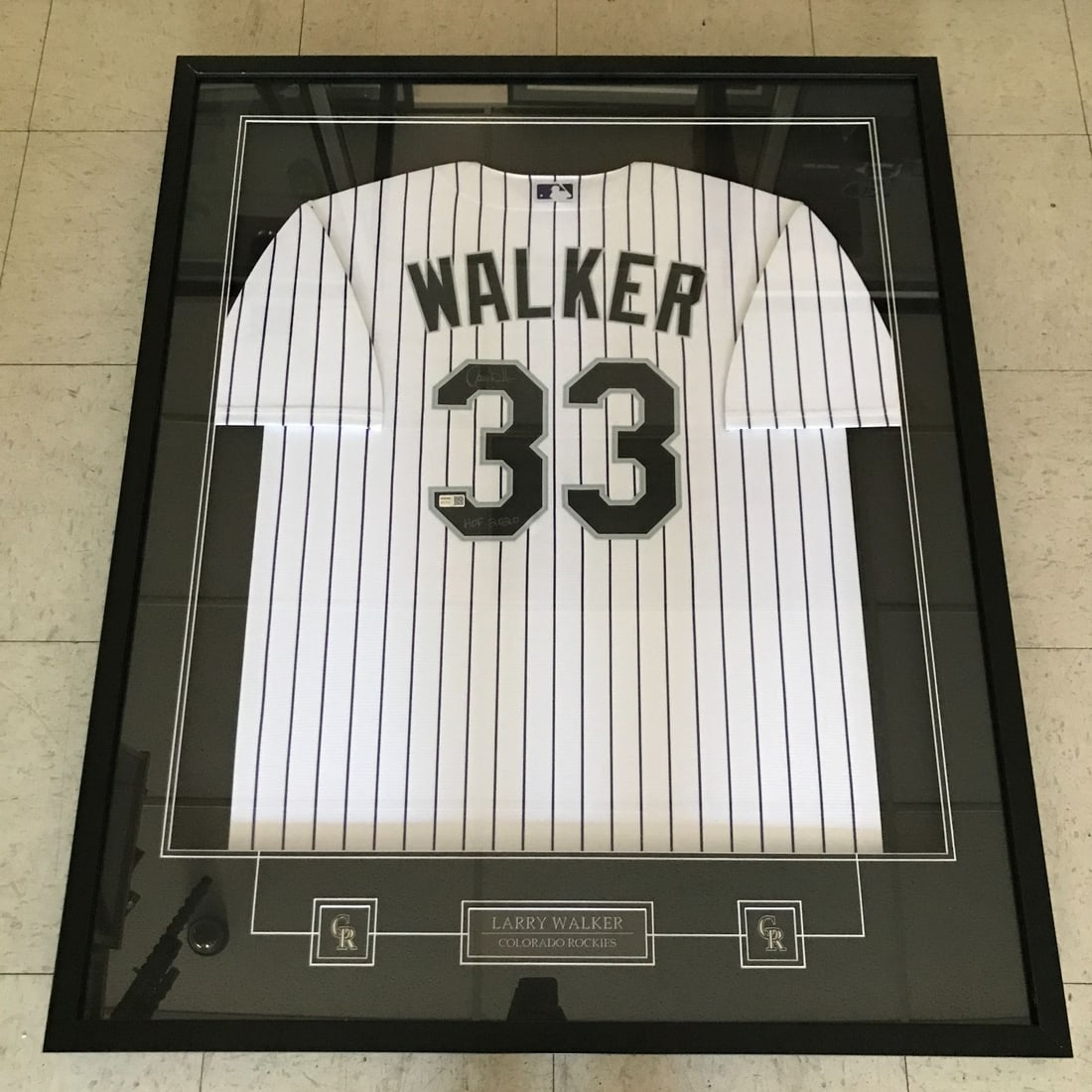LARRY WALKER SIGNED AND FRAMED COLORADO ROCKIES JERSEY - TRISTAR COA: Prices are in Canadian dollars