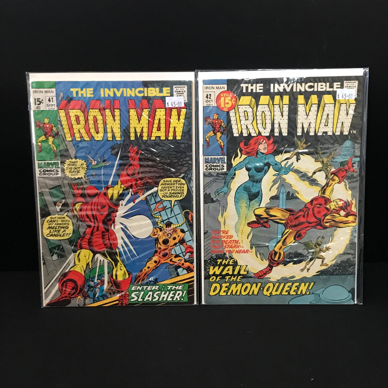 LOT OF 2 INVINCIBLE IRON MAN COMICS #41 - #42 - MARVEL COMICS: Prices are in Canadian dollars