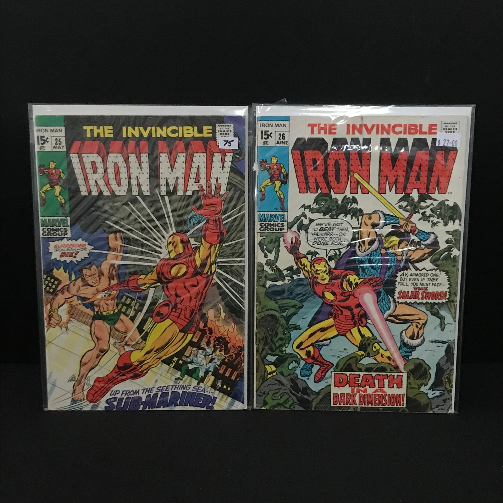 LOT OF 2 INVINCIBLE IRON MAN COMICS #25 - #26 - MARVEL COMICS: Prices are in Canadian dollars