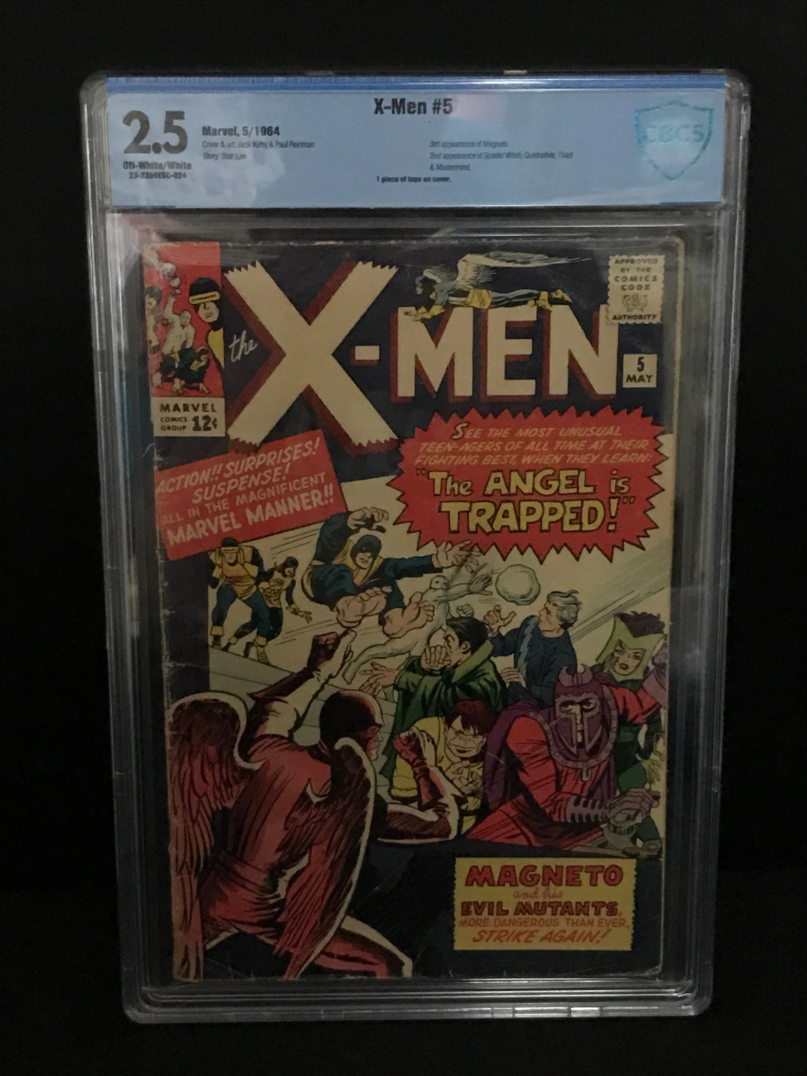 X-MEN #5 BY MARVEL COMICS - CBCS GRADE 2.5: Prices are in Canadian dollars