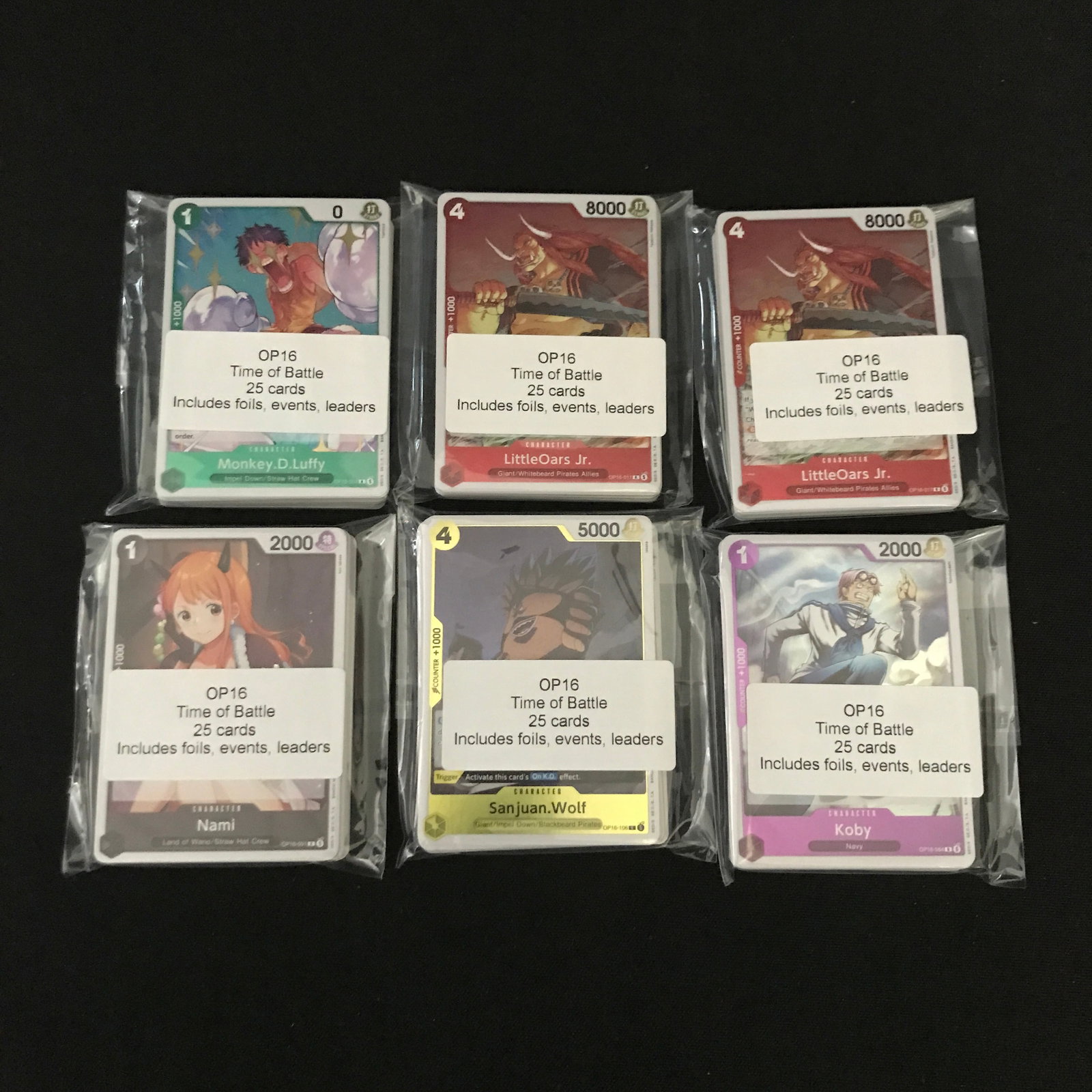 LOT OF 150 ONE PIECE TCG OP16 TRADING CARDS: Prices are in Canadian dollars
