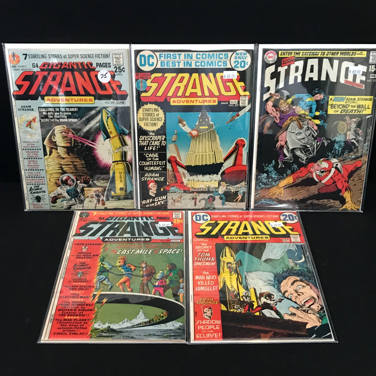 LOT OF 5 STRANGE ADVENTURES COMICS - DC COMICS (1 of 1)