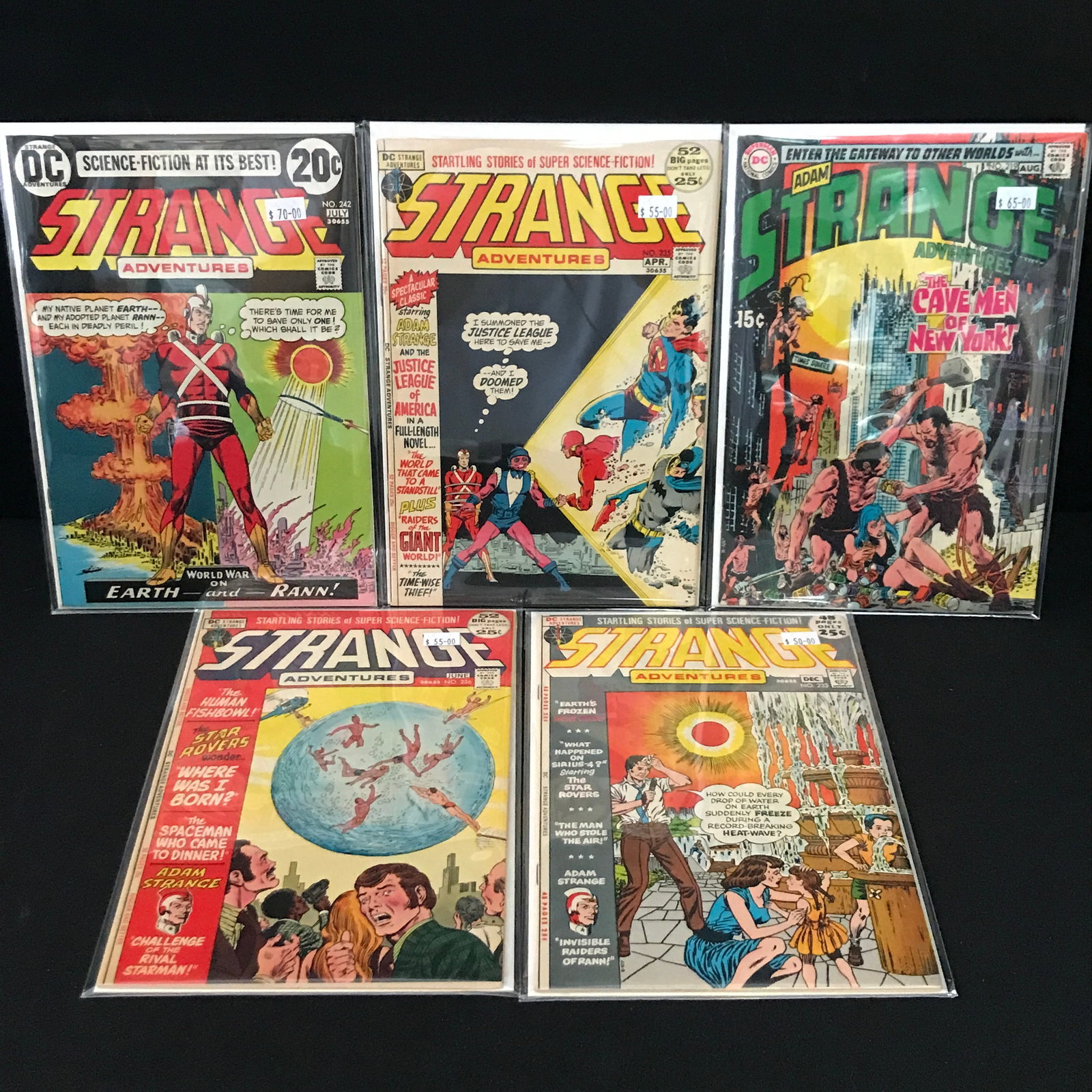 LOT OF 5 STRANGE ADVENTURES COMICS - DC COMICS (1 of 1)