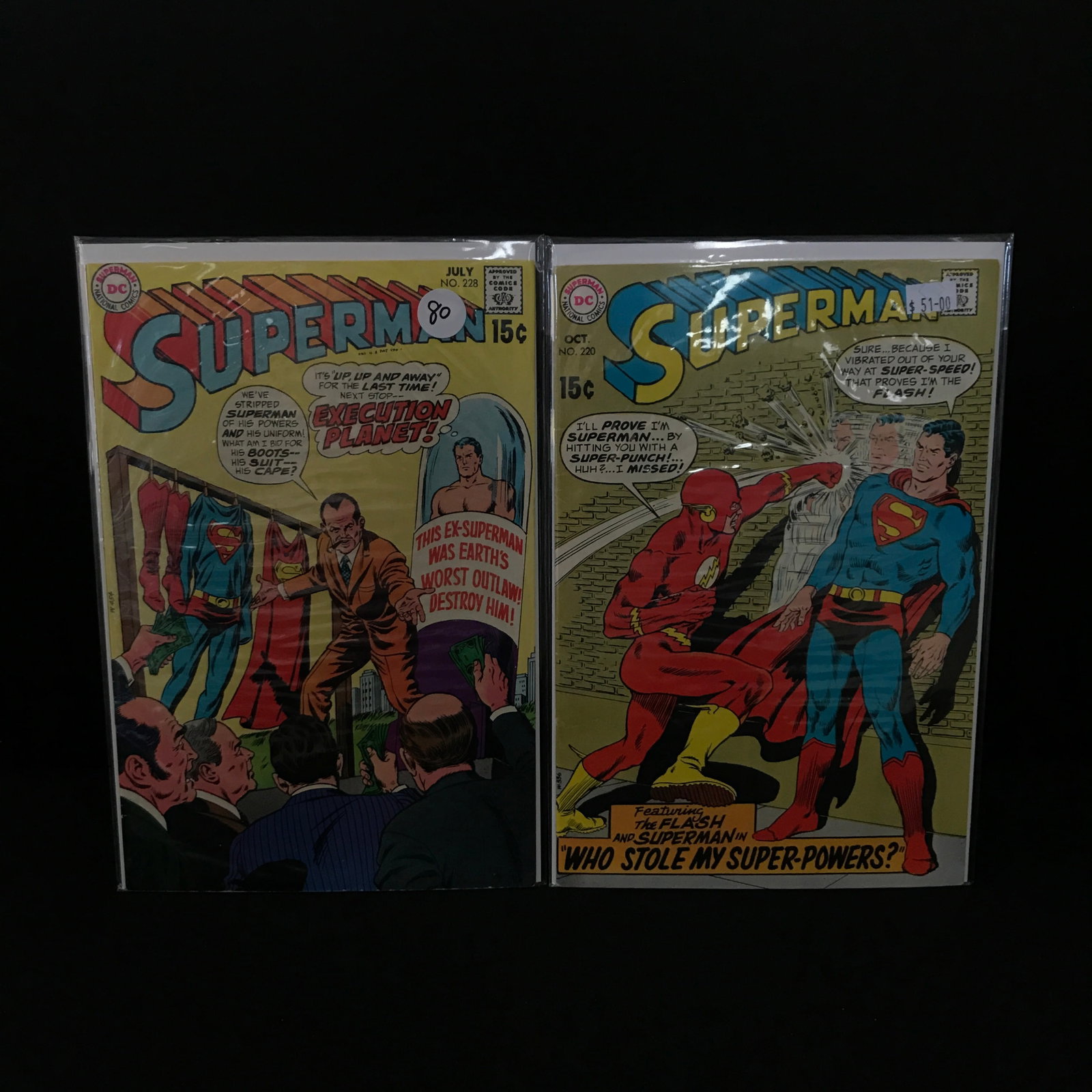 LOT OF 2 SUPERMAN COMICS - DC COMICS: Prices are in Canadian dollars