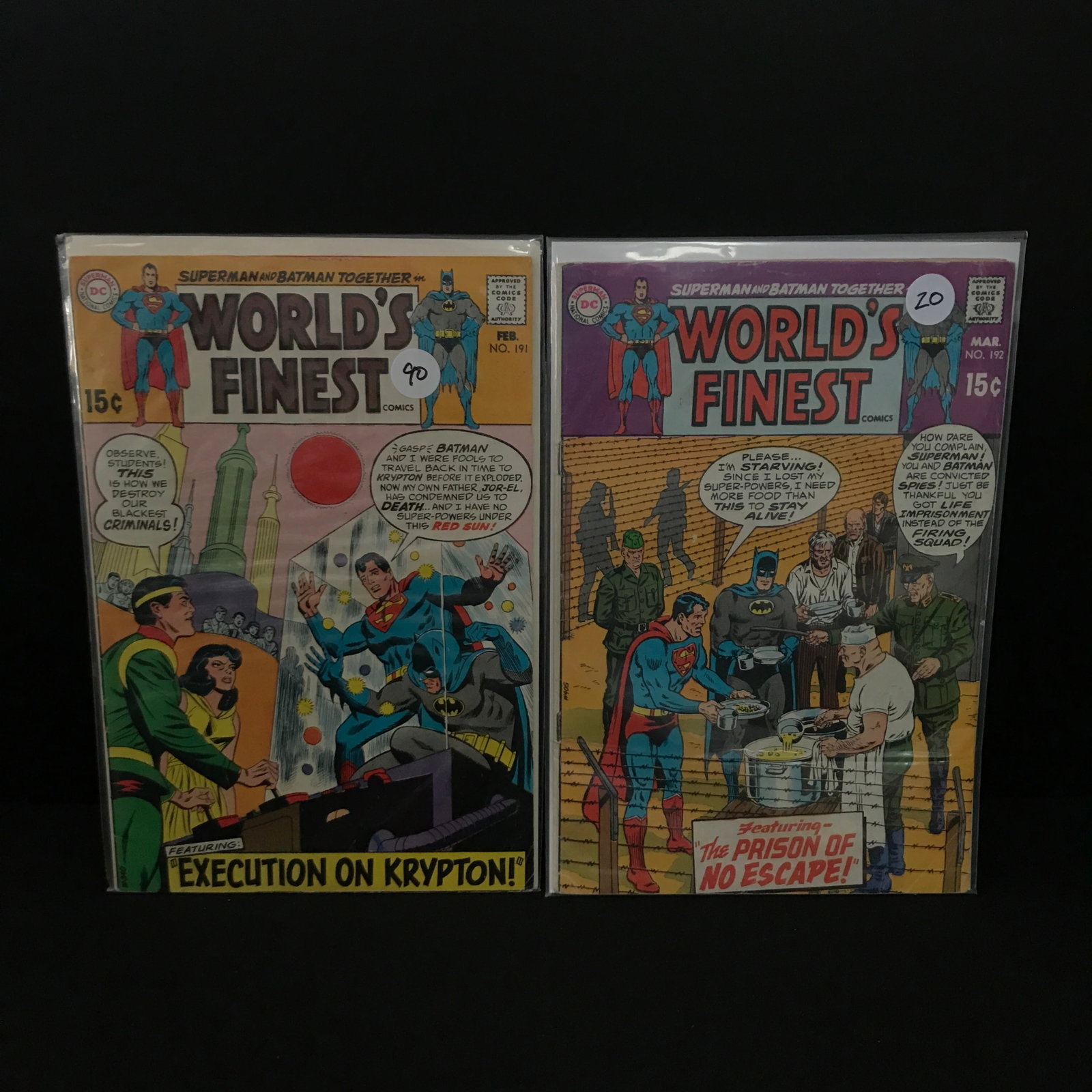 LOT OF 2 WORLD'S FINEST COMICS #191 - #192 - DC COMICS: Prices are in Canadian dollars