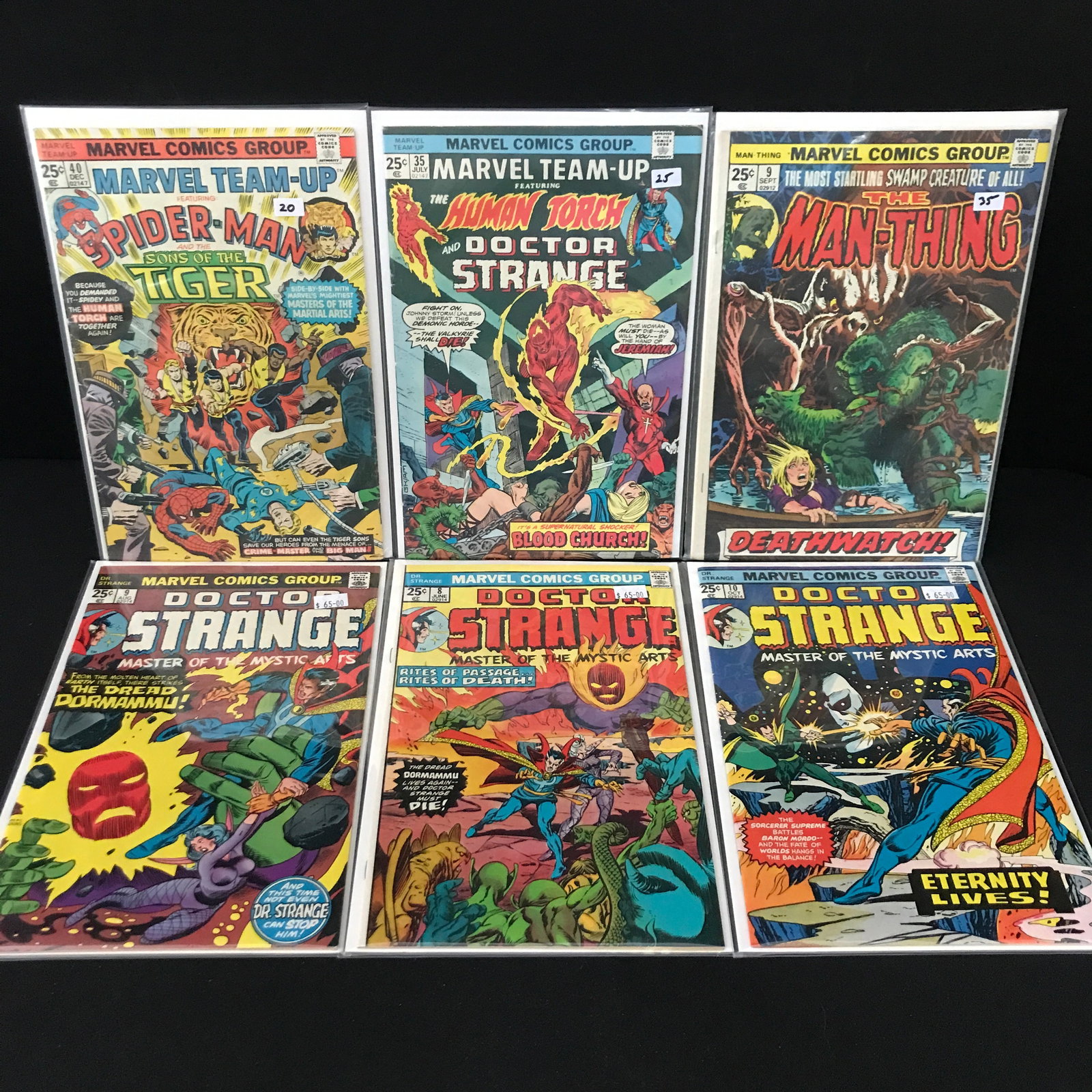 LOT OF 6 MIXED TITLE MARVEL COMICS: Prices are in Canadian dollars