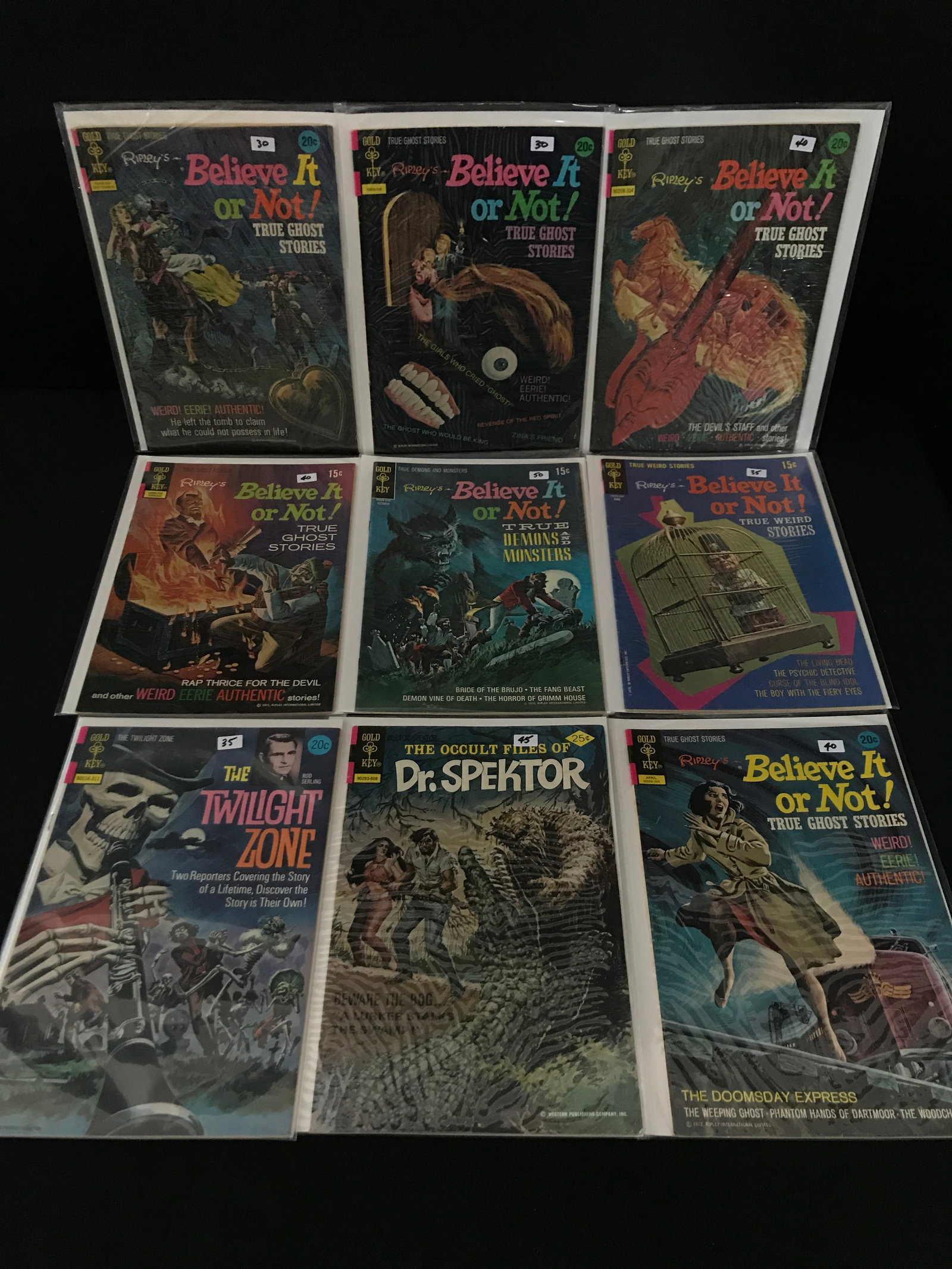 LOT OF 9 RIPLEYS BELIEVE IT OR NOT COMICS - GOLD KEY COMICS: Prices are in Canadian dollars