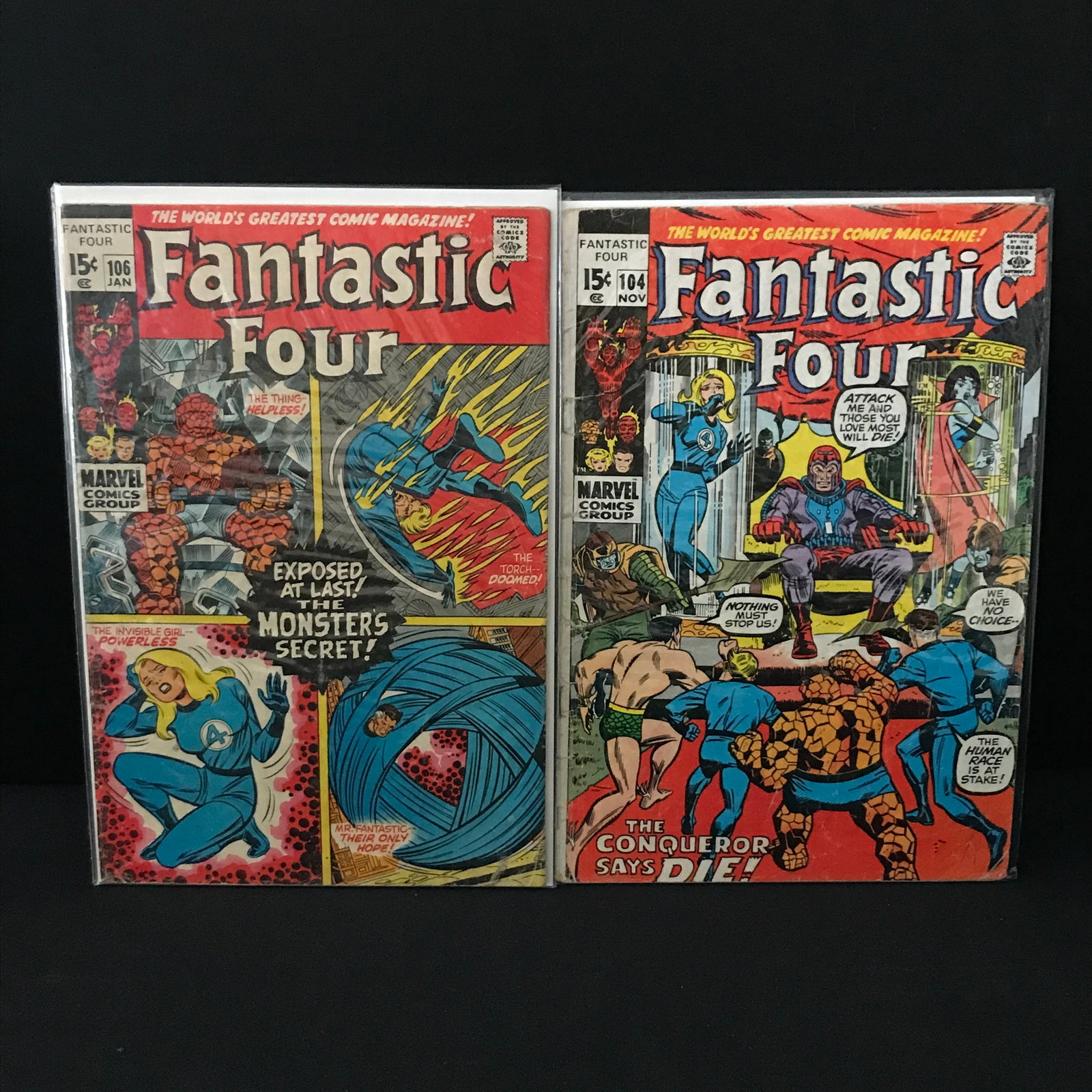 LOT OF 2 FANTASTIC FOUR COMICS - MARVEL COMICS: Prices are in Canadian dollars