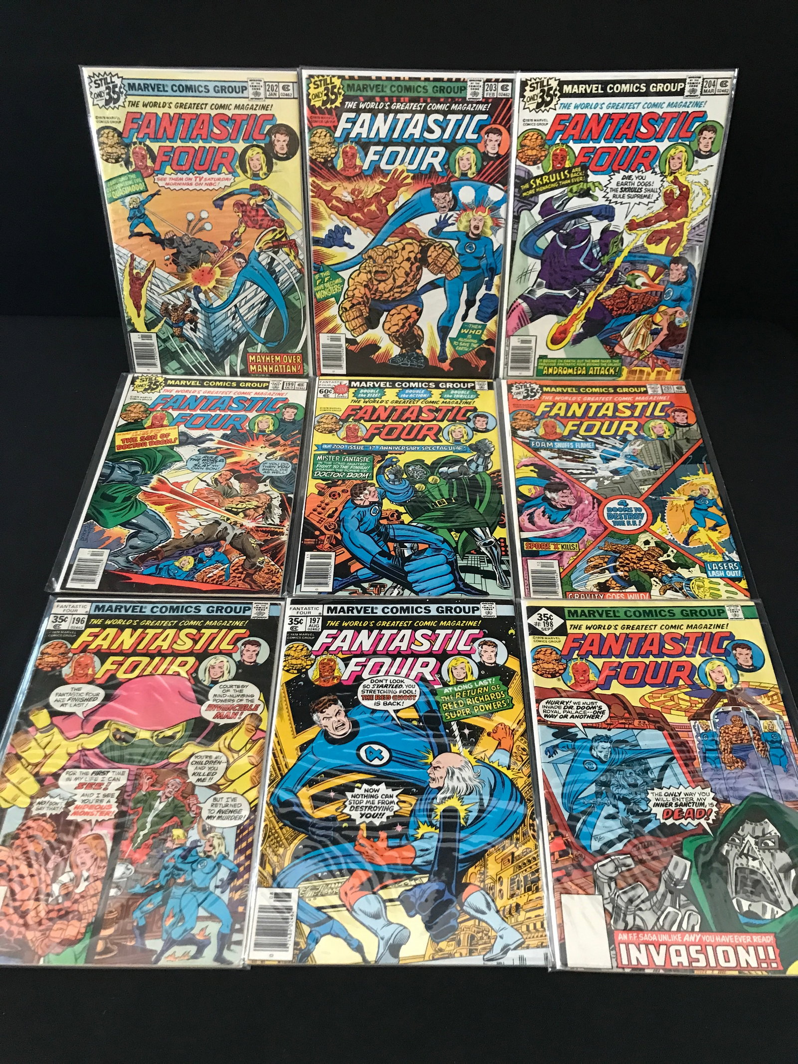 LOT OF 9 FANTASTIC FOUR COMICS - MARVEL COMICS (1 of 1)