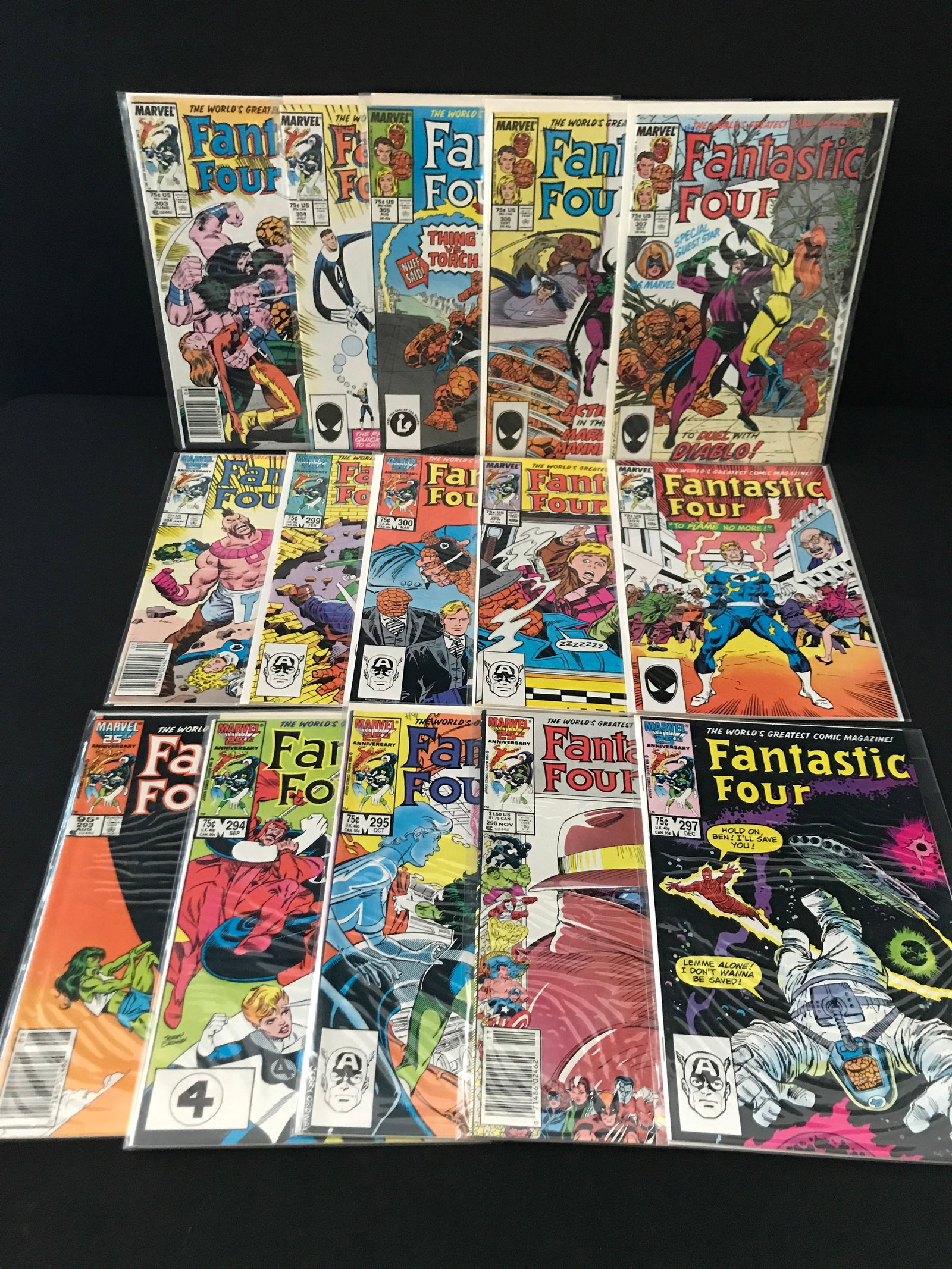 LOT OF 15 FANTASTIC FOUR COMICS - MARVEL COMICS: Prices are in Canadian dollars