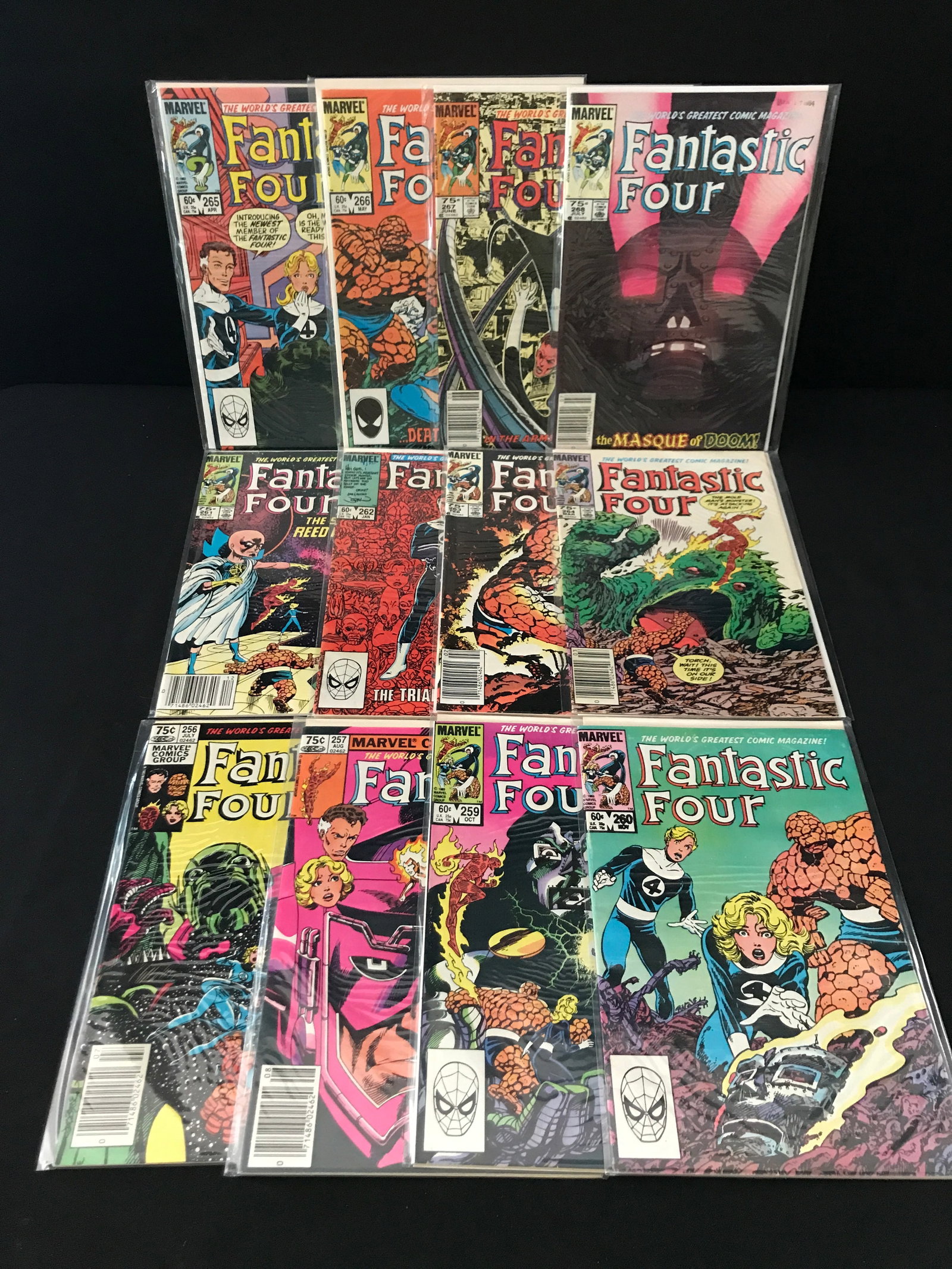 LOT OF 12 FANTASTIC FOUR COMICS - MARVEL COMICS: Prices are in Canadian dollars