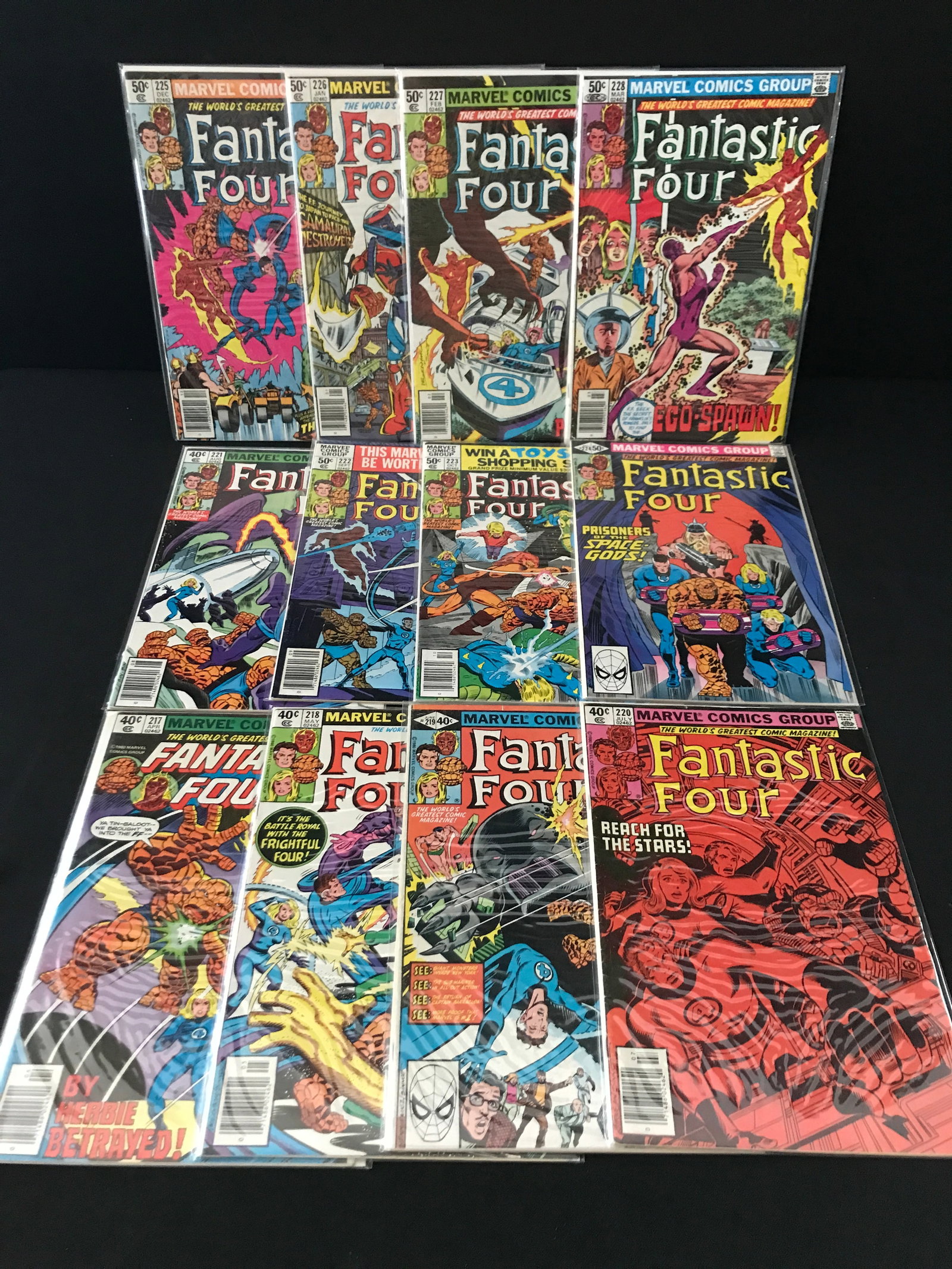 LOT OF 12 FANTASTIC FOUR COMICS - MARVEL COMICS: Prices are in Canadian dollars