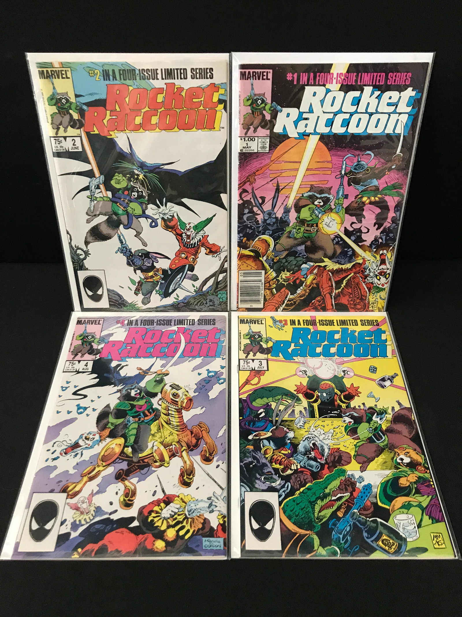LOT OF 4 ROCKET RACOON COMICS #1 - #4 IN A 4 PART MINI SERIES - MARVEL COMICS (1 of 1)