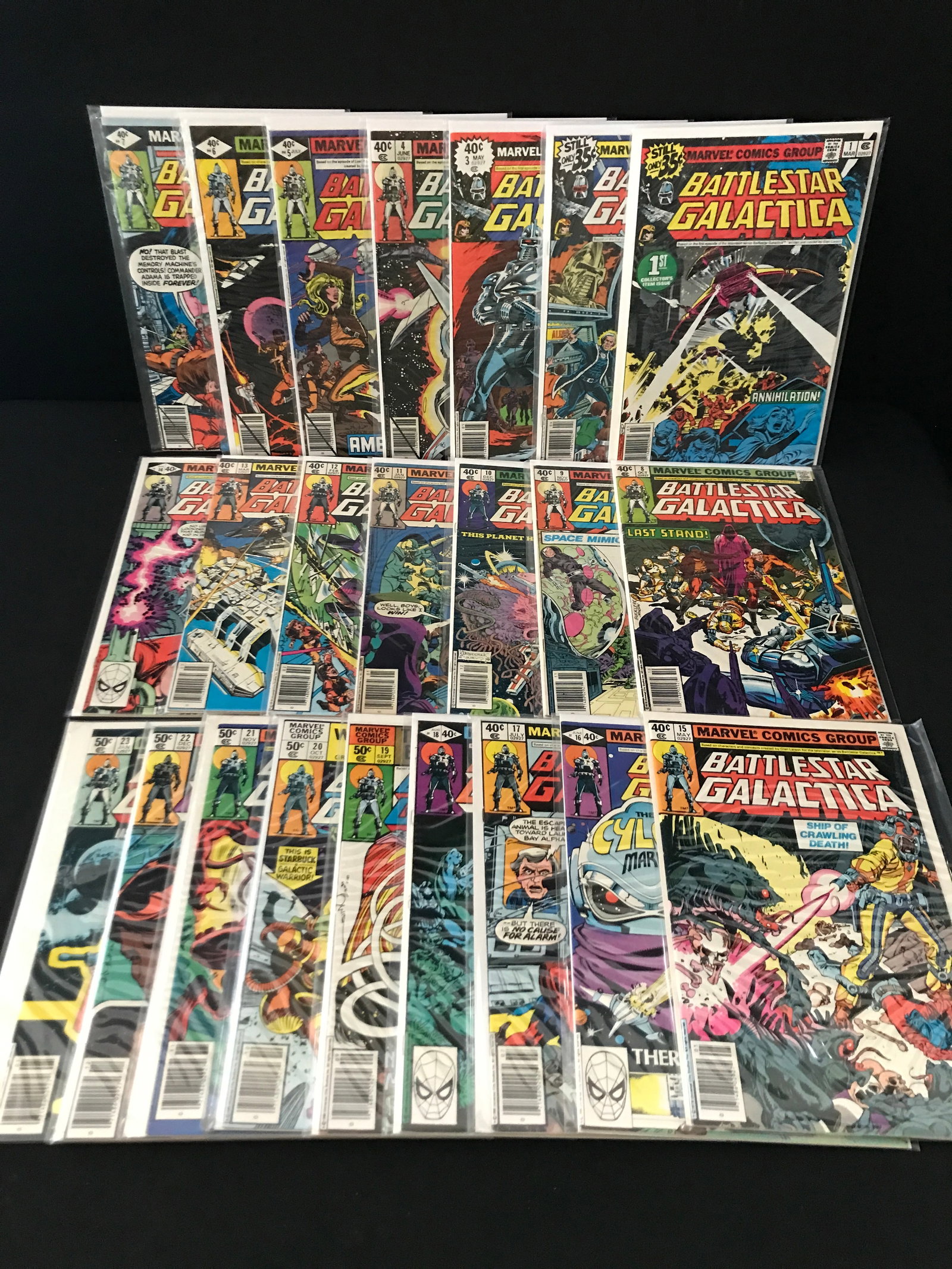 LOT OF 23 BATTLESTAR GALLACTICA COMICS #1 - #23 - MARVEL COMICS (1 of 1)